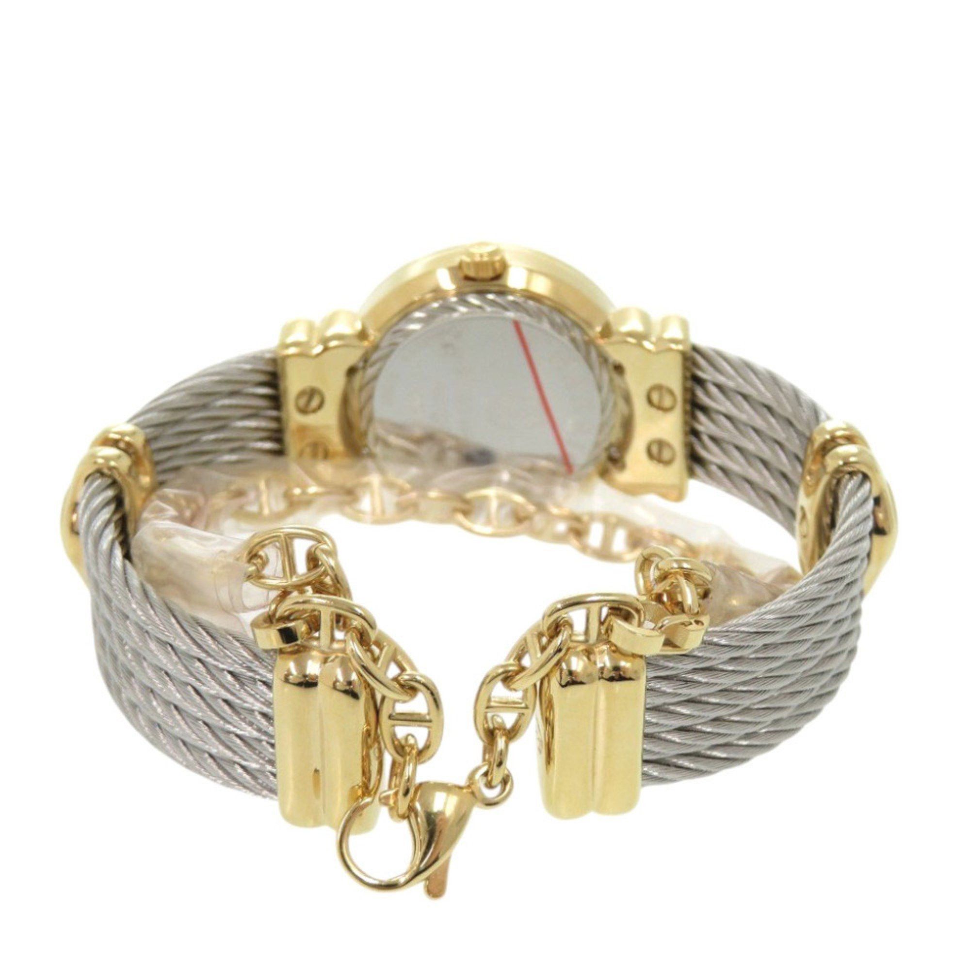 Other Unused Charriol Saint-Tropez 12-Piece Diamond Stainless Steel Watch with White Shell and Gold Dial, Quartz Movement, 0598 CHARRIOL Size ONE SIZE - 4 Thumbnail