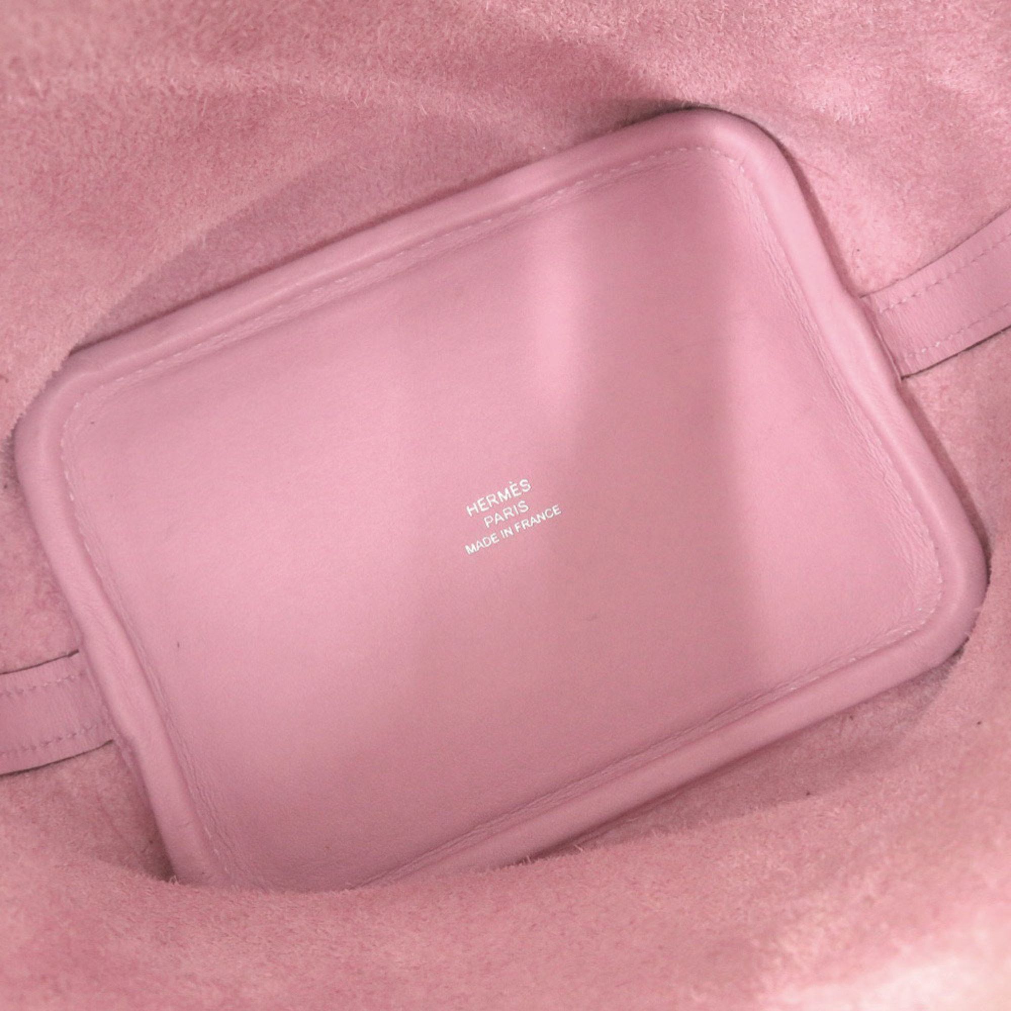 Hermès Picotin Lock Micro Lucky Daisy Handbag in Swift Leather, Mauve Sylvestre Silver Hardware, U Stamp (Made 2022) 0772 HERMES