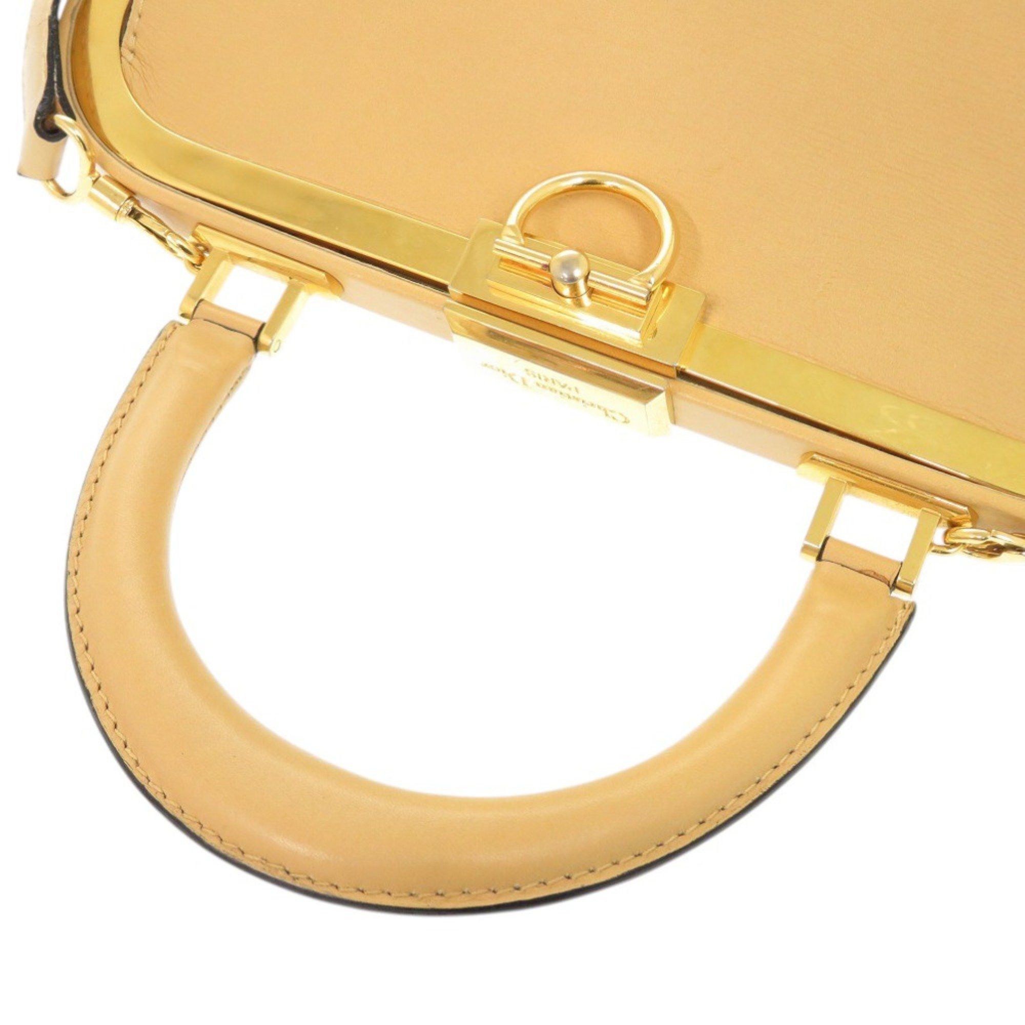 Dior Christian Dior Vintage Leather Beige Shoulder Bag with Gold Hardware and Clasp Closure, 0697 Size ONE SIZE - 6 Thumbnail