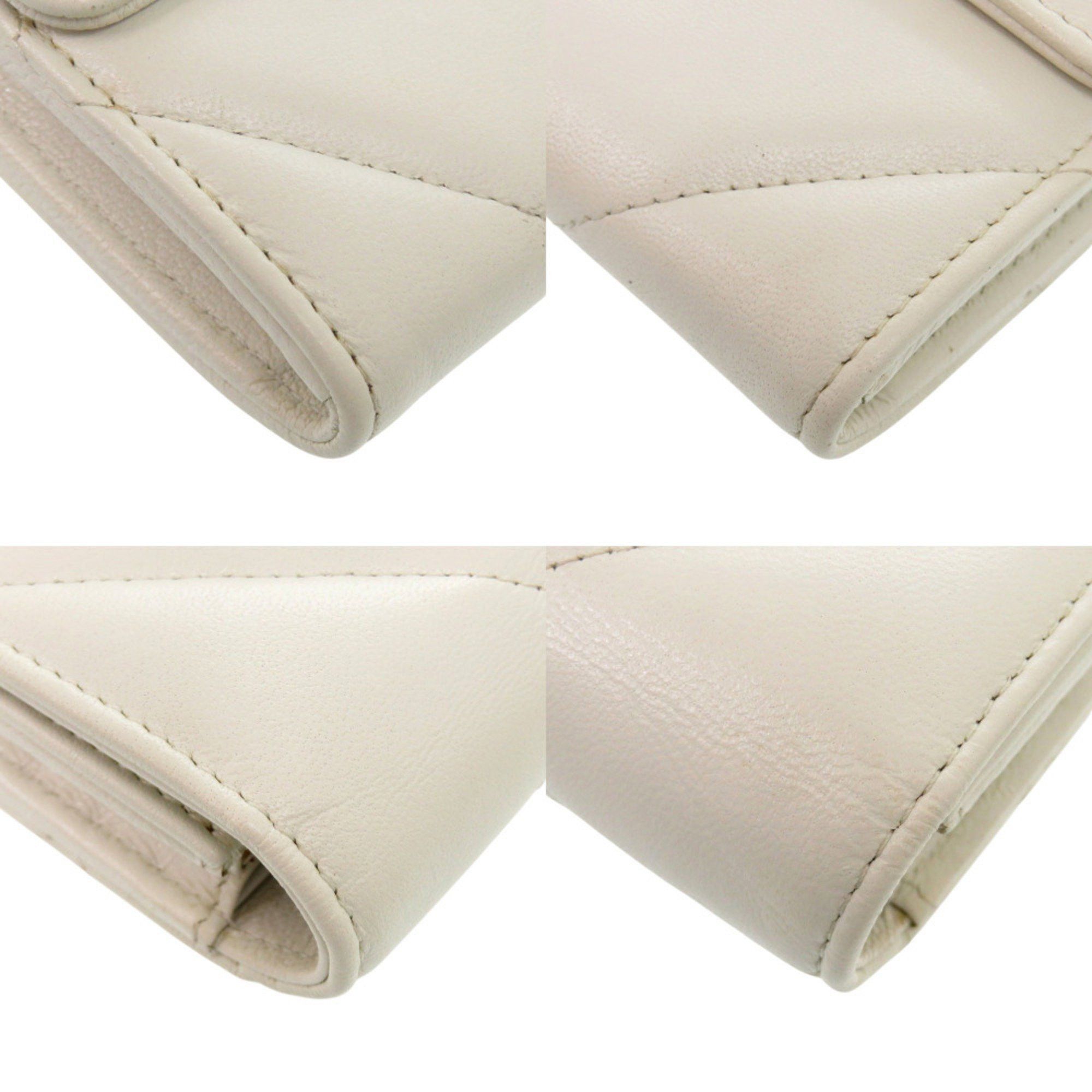 Chanel Chanel 19 AP0955 White Lambskin Coco Mark Long Wallet, 30 Series, White, 0766 Size ONE SIZE - 3 Thumbnail