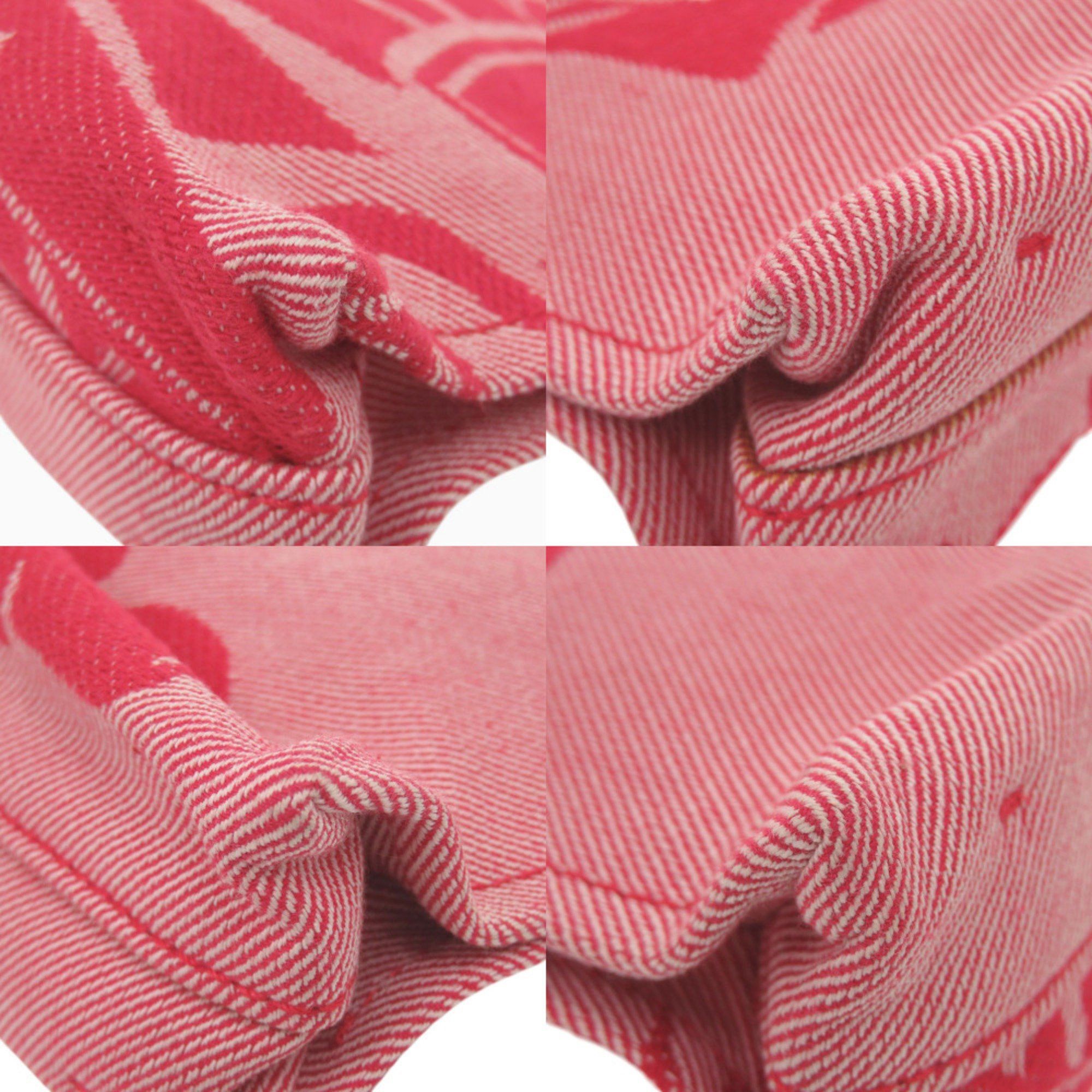 Burberry Like new Burberry 8082221 Canvas Red Clutch Bag Pouch 1002 BURBERRY Size ONE SIZE - 3 Thumbnail