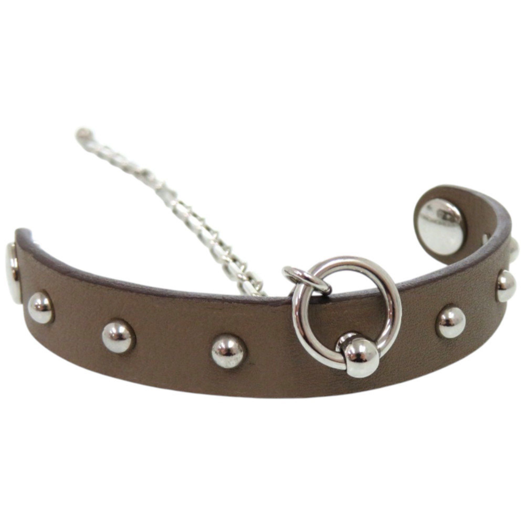 Hermes Hermès Glove Holder Etoupe Swift Leather with Silver Hardware and Brown Keychain 0202 HERMES Size ONE SIZE - 6 Thumbnail