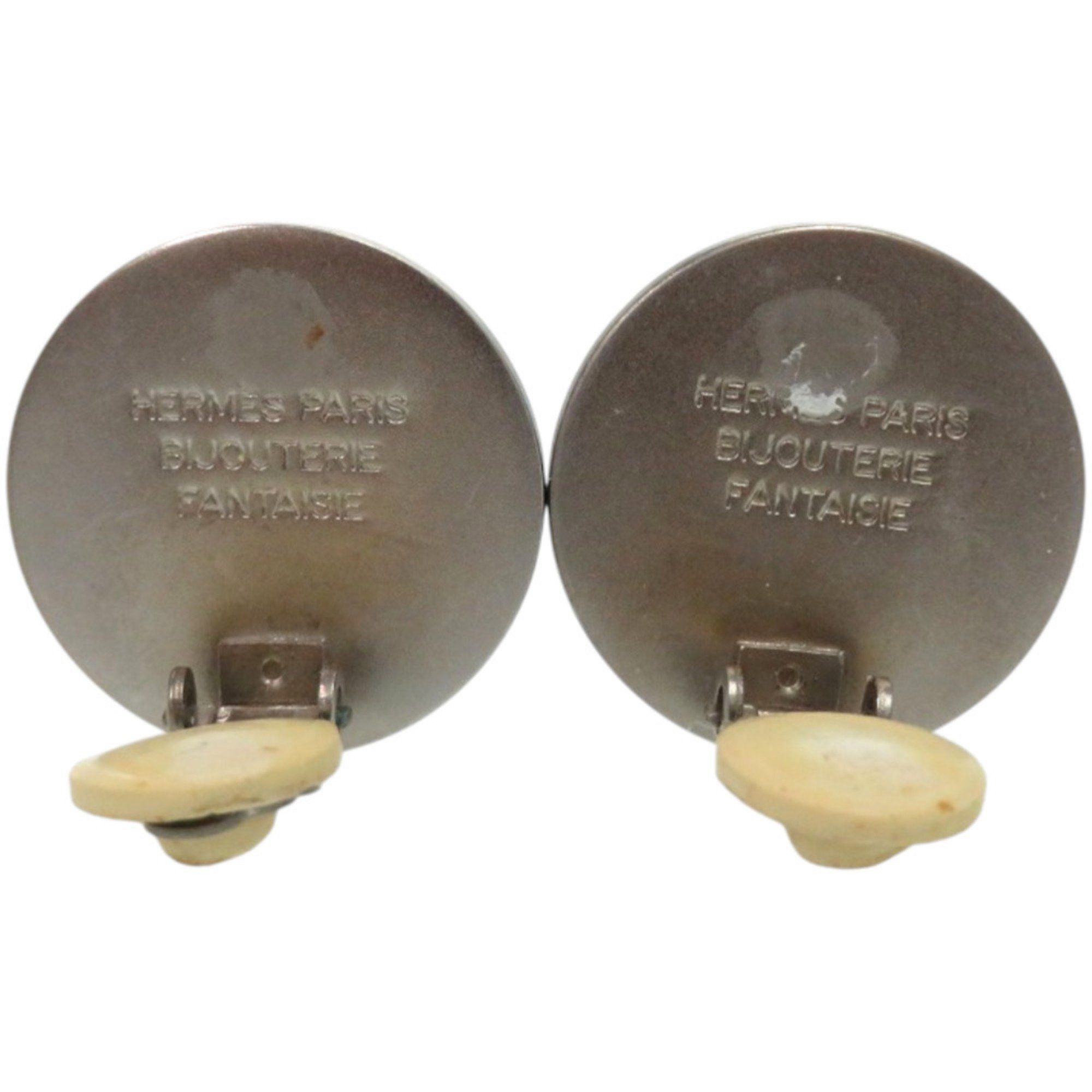 Hermes Hermes Serie Matte Metal Silver Earrings 0109 HERMES Size ONE SIZE - 2 Thumbnail