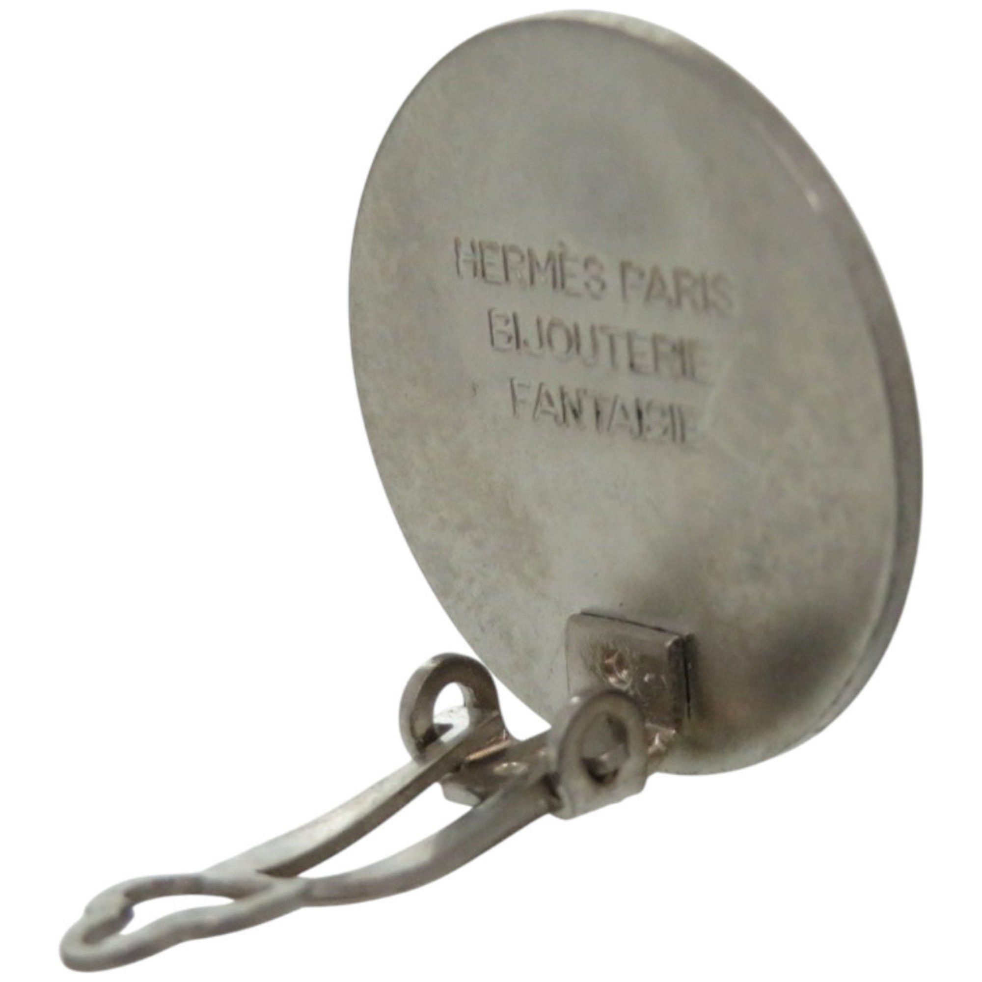 Hermes Hermes Serie Matte Metal Silver Earrings 0181 HERMES Size ONE SIZE - 4 Thumbnail