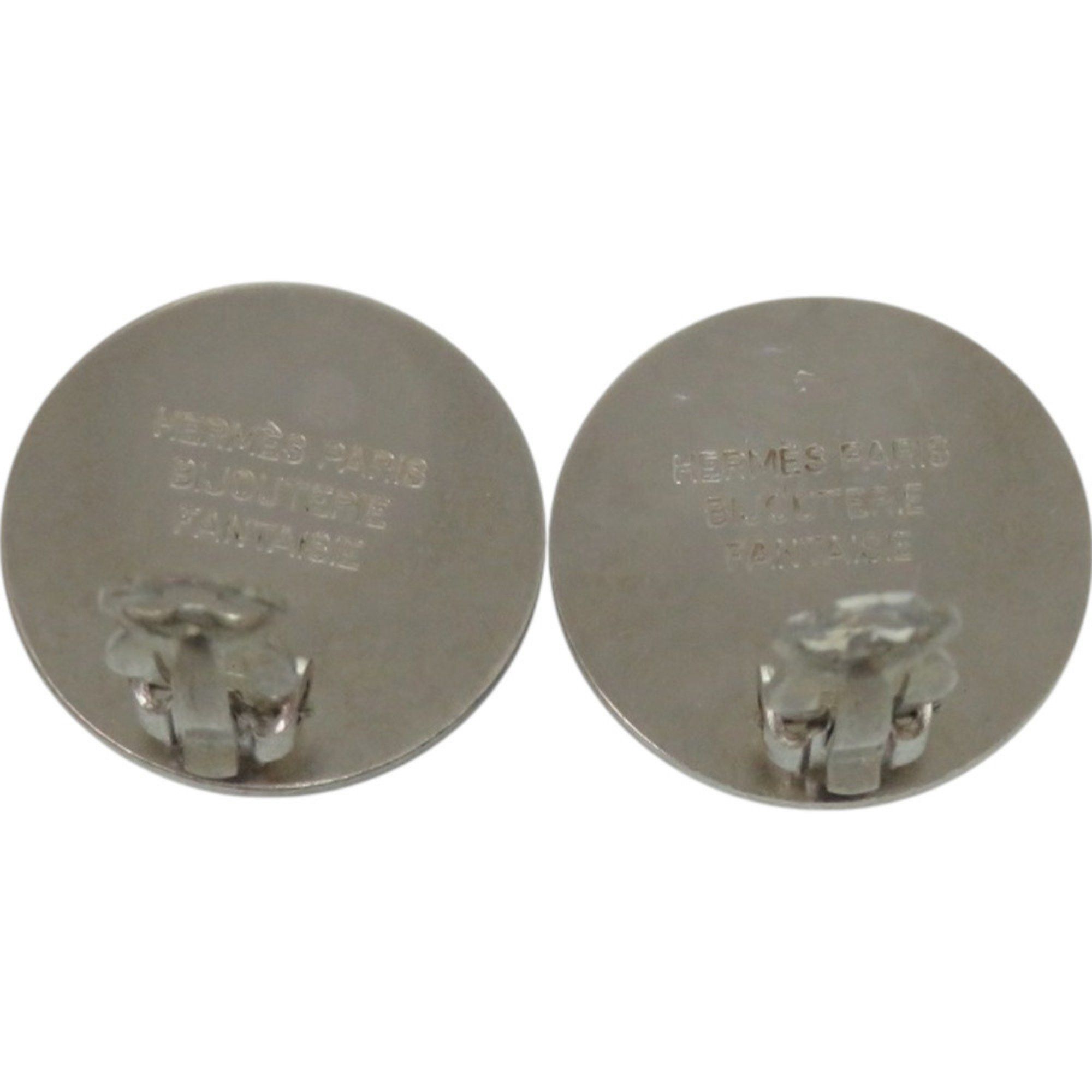 Hermes Hermes Serie Matte Metal Silver Earrings 0181 HERMES Size ONE SIZE - 3 Thumbnail