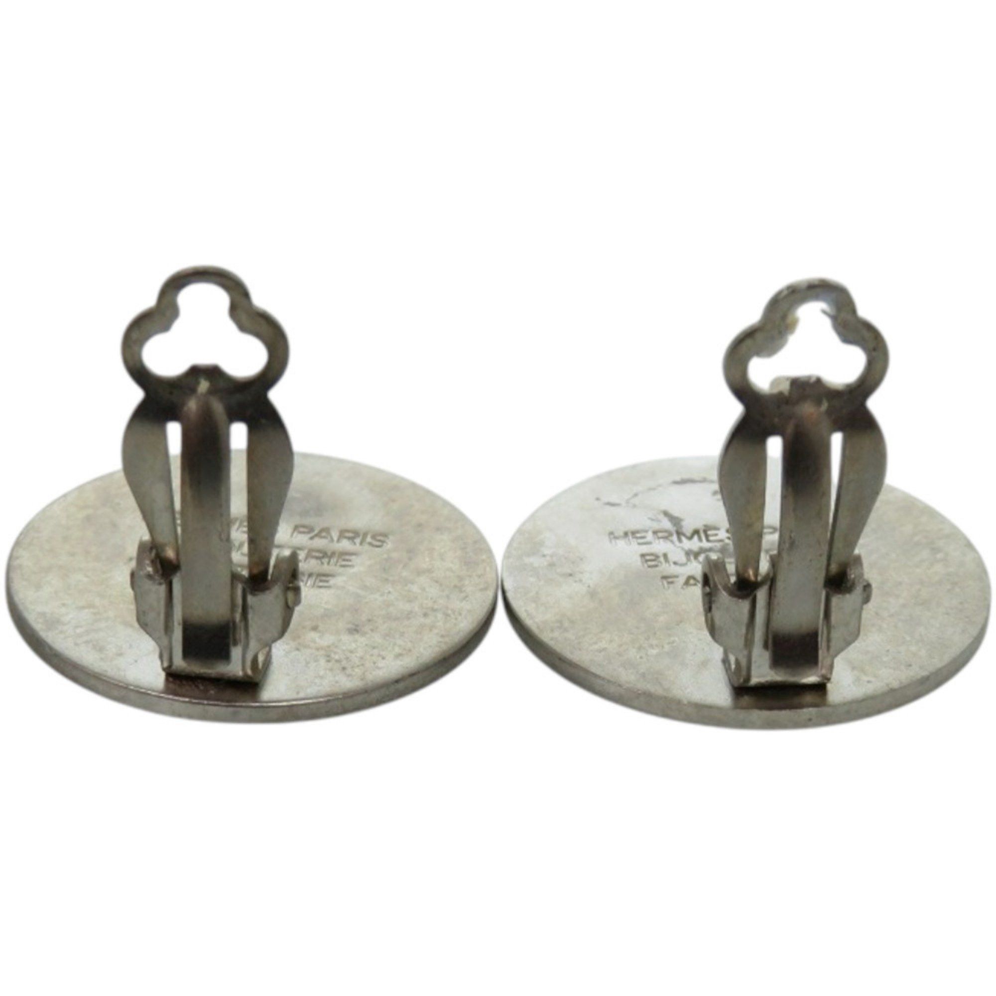 Hermes Hermes Serie Matte Metal Silver Earrings 0181 HERMES Size ONE SIZE - 2 Thumbnail