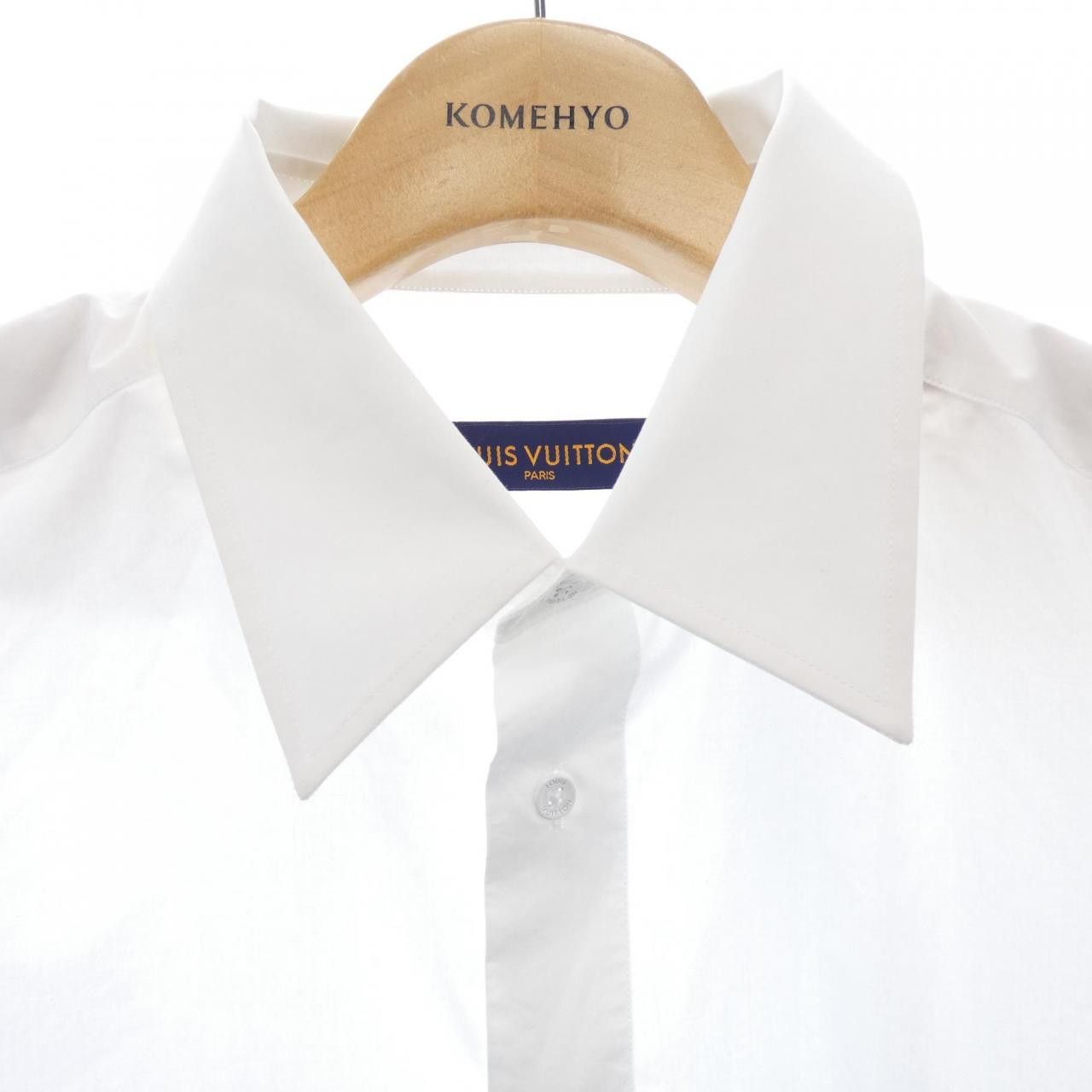 Louis Vuitton Louis Vuitton Louis Vuitton LVSE Printed Logo S/S Shirt Cotton Dress Shirt HNS48WMZ3 DUTY FREE for USA Size ONE SIZE - 5 Thumbnail