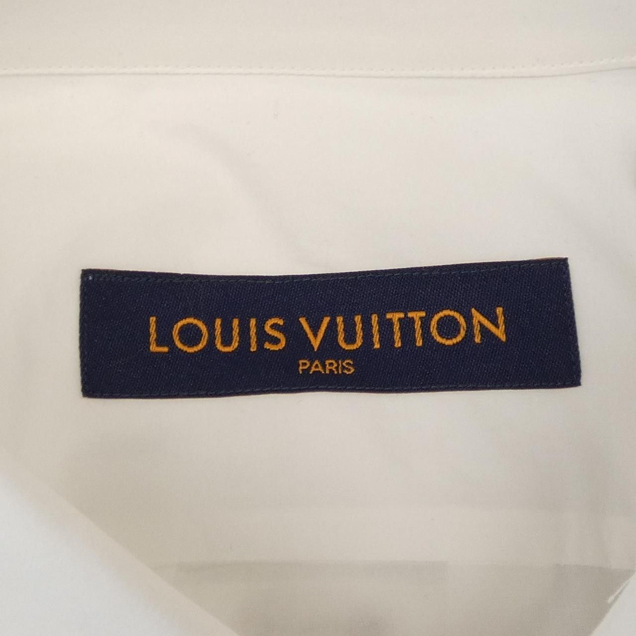 Louis Vuitton Louis Vuitton Louis Vuitton LVSE Printed Logo S/S Shirt Cotton Dress Shirt HNS48WMZ3 DUTY FREE for USA Size ONE SIZE - 4 Thumbnail