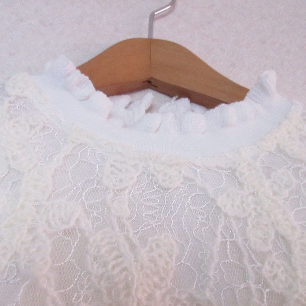 Other FRENCH PAVE Embroidery Lace Sheer Sleeve Blouse Others Tops DUTY FREE for USA