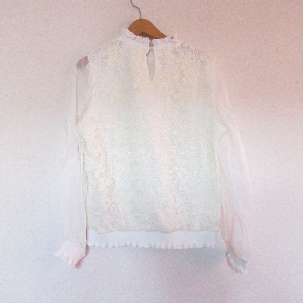 Other FRENCH PAVE Embroidery Lace Sheer Sleeve Blouse Others Tops DUTY FREE for USA