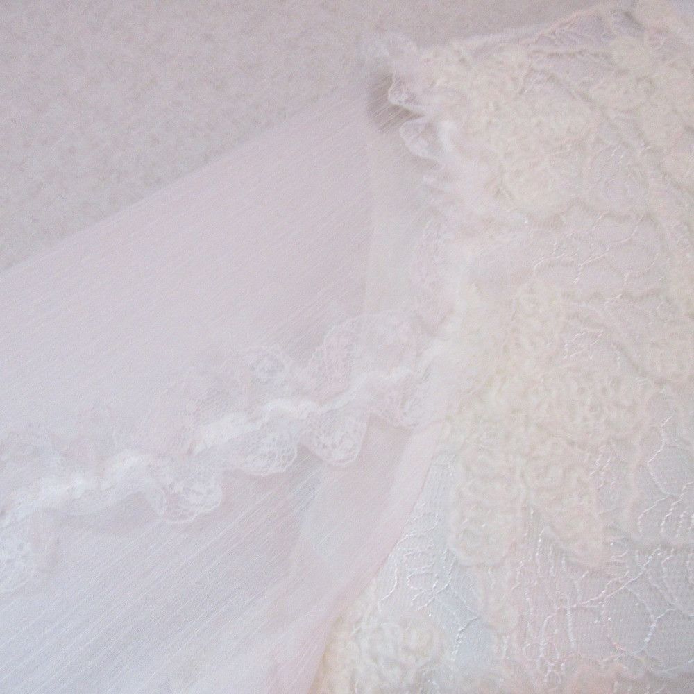 Other FRENCH PAVE Embroidery Lace Sheer Sleeve Blouse Others Tops DUTY FREE for USA