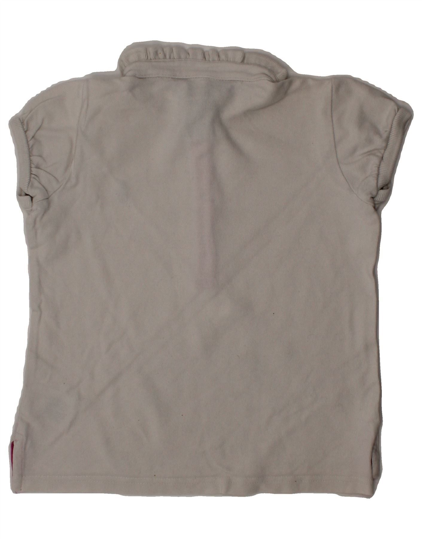 Ralph Lauren Girls Polo Shirt 4-5 Years White Cotton Size XS / US 0-2 / IT 36-38 - 2 Thumbnail