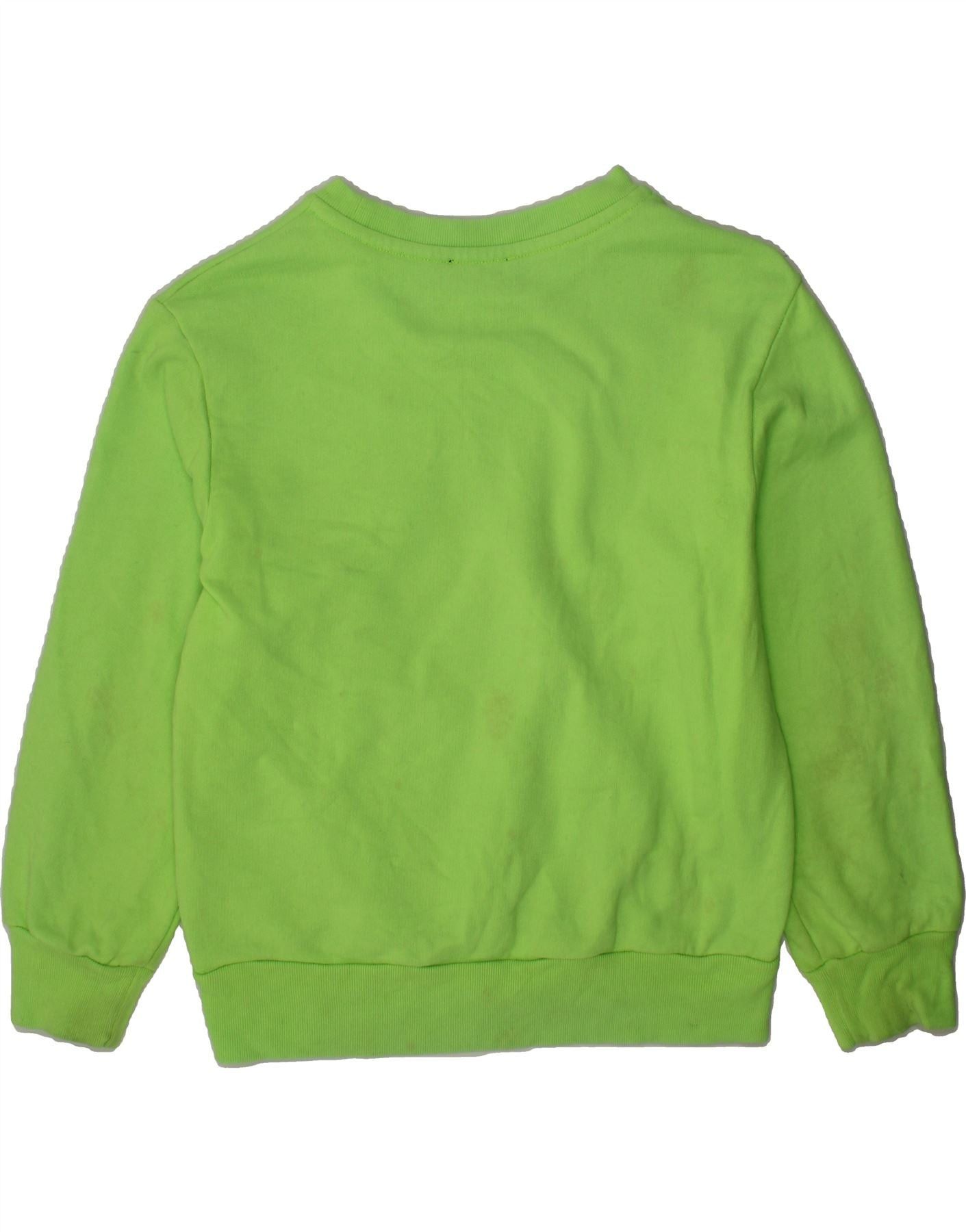 Diesel Girls Graphic Sweatshirt Jumper 7-8 Years Green Cotton Size M / US 6-8 / IT 42-44 - 2 Thumbnail