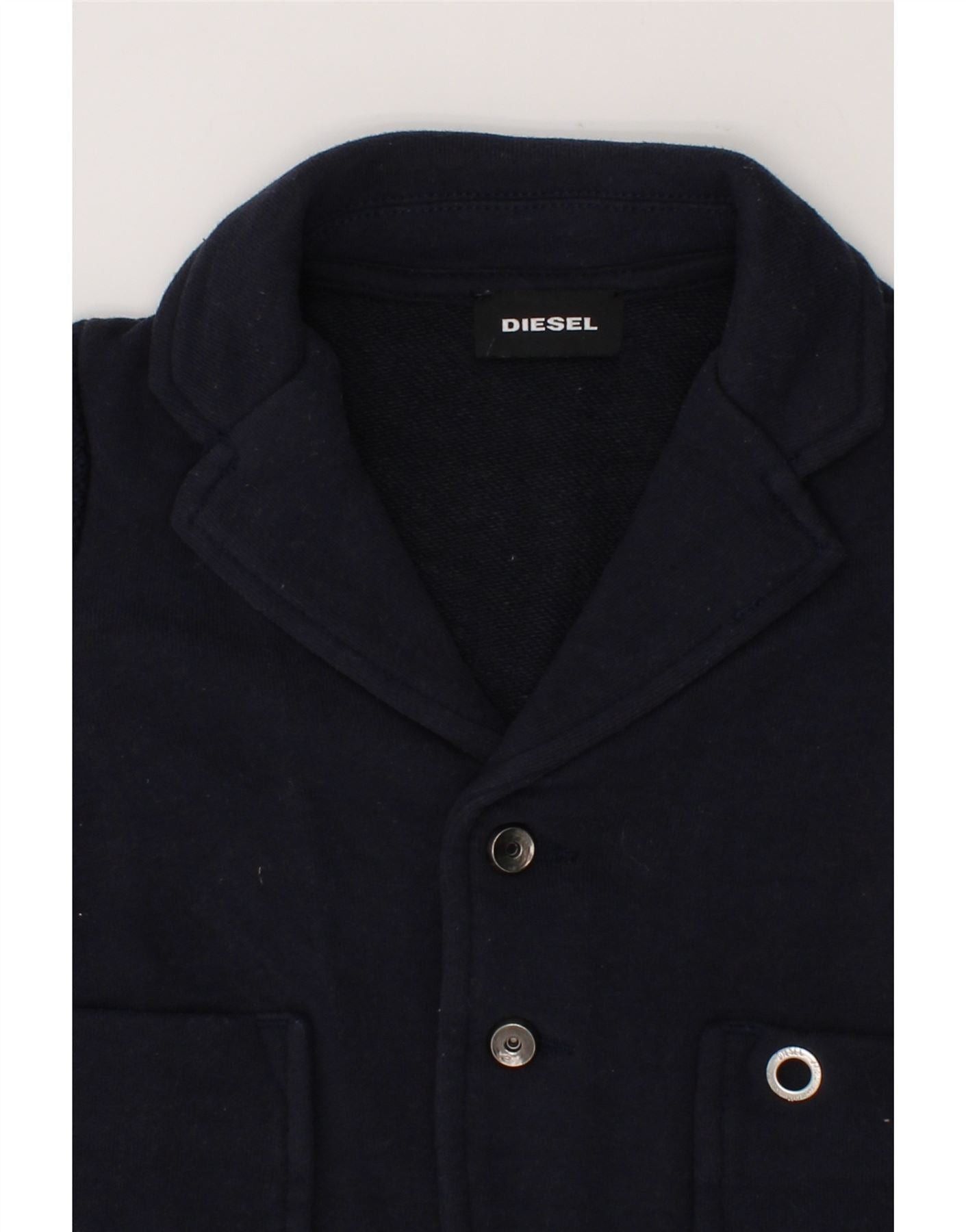 Diesel Baby Boys 2 Button Knit Blazer Jacket 6-9 Months Navy Blue C Size XS / US 0-2 / IT 36-38 - 4 Thumbnail