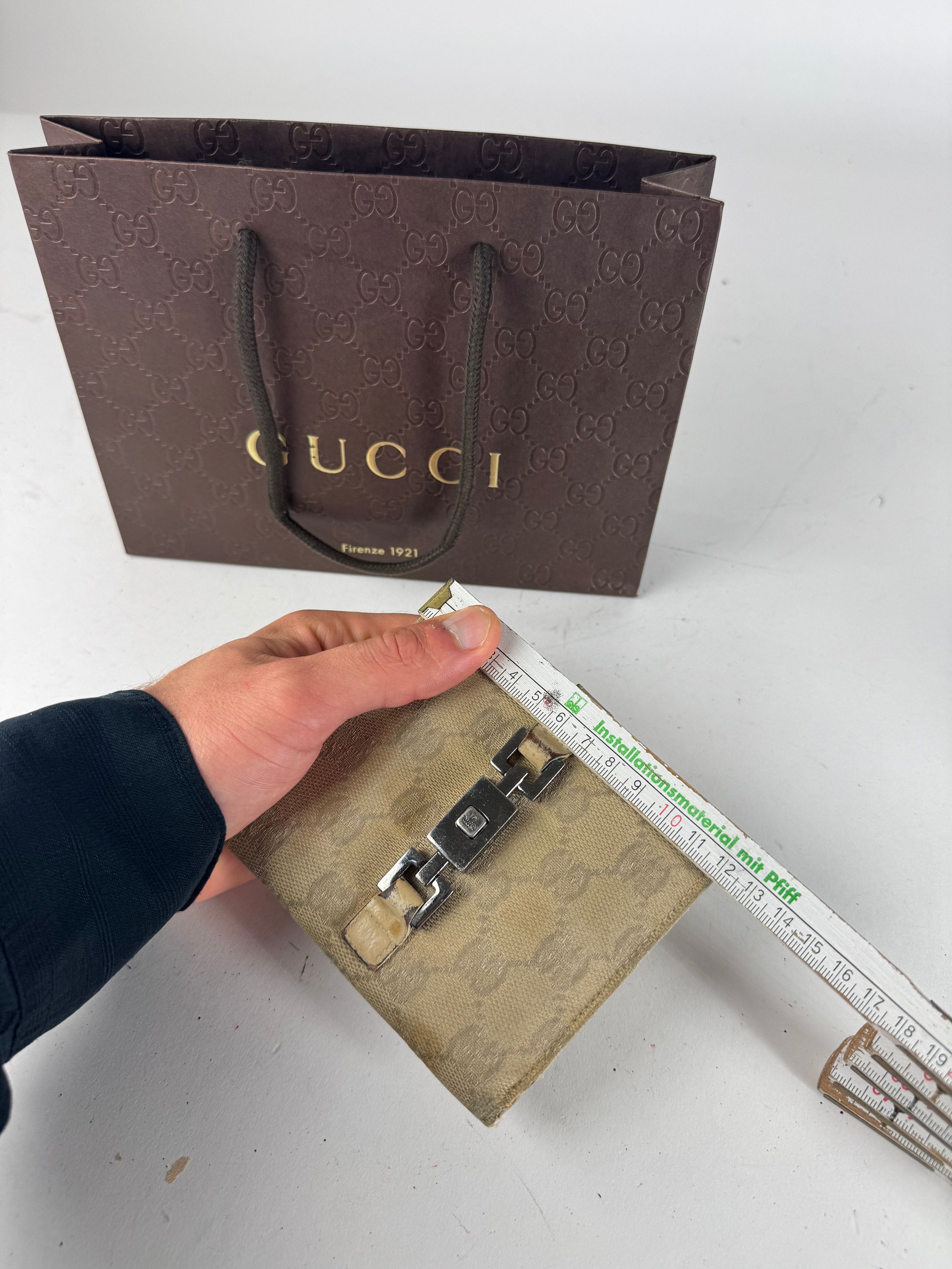 Gucci Vintage Monogram Leatjer Jackie Wallet Beige Size ONE SIZE - 8 Thumbnail