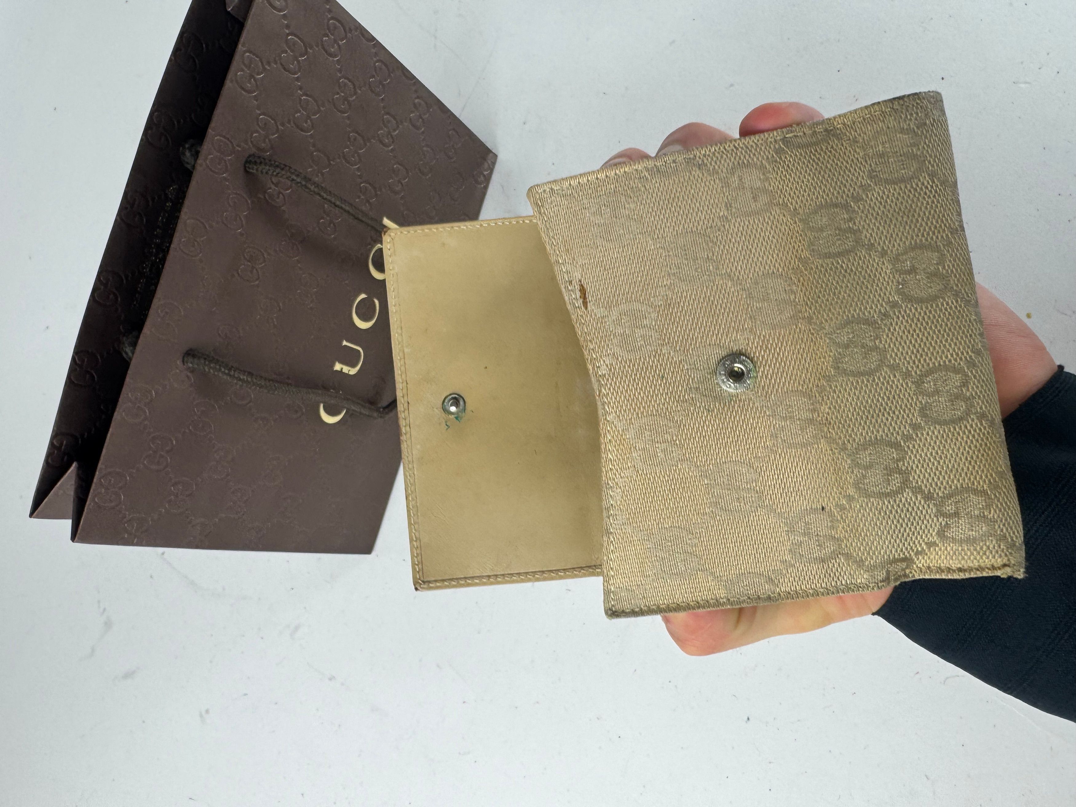 Gucci Vintage Monogram Leatjer Jackie Wallet Beige Size ONE SIZE - 6 Thumbnail