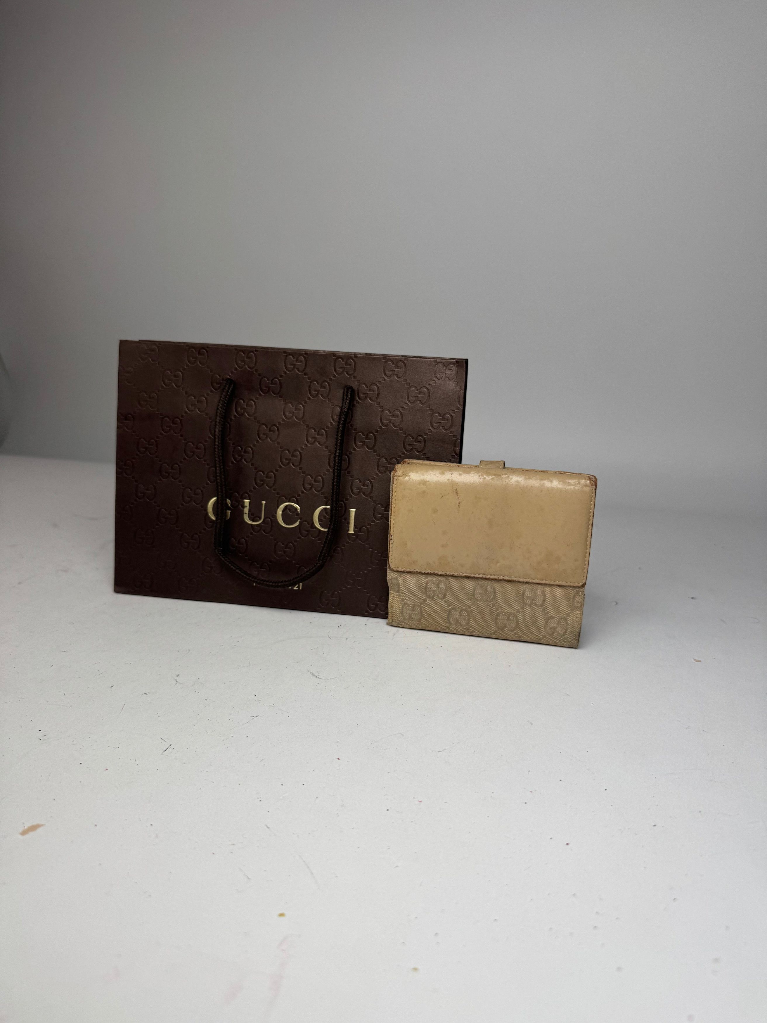 Gucci Vintage Monogram Leatjer Jackie Wallet Beige Size ONE SIZE - 11 Thumbnail