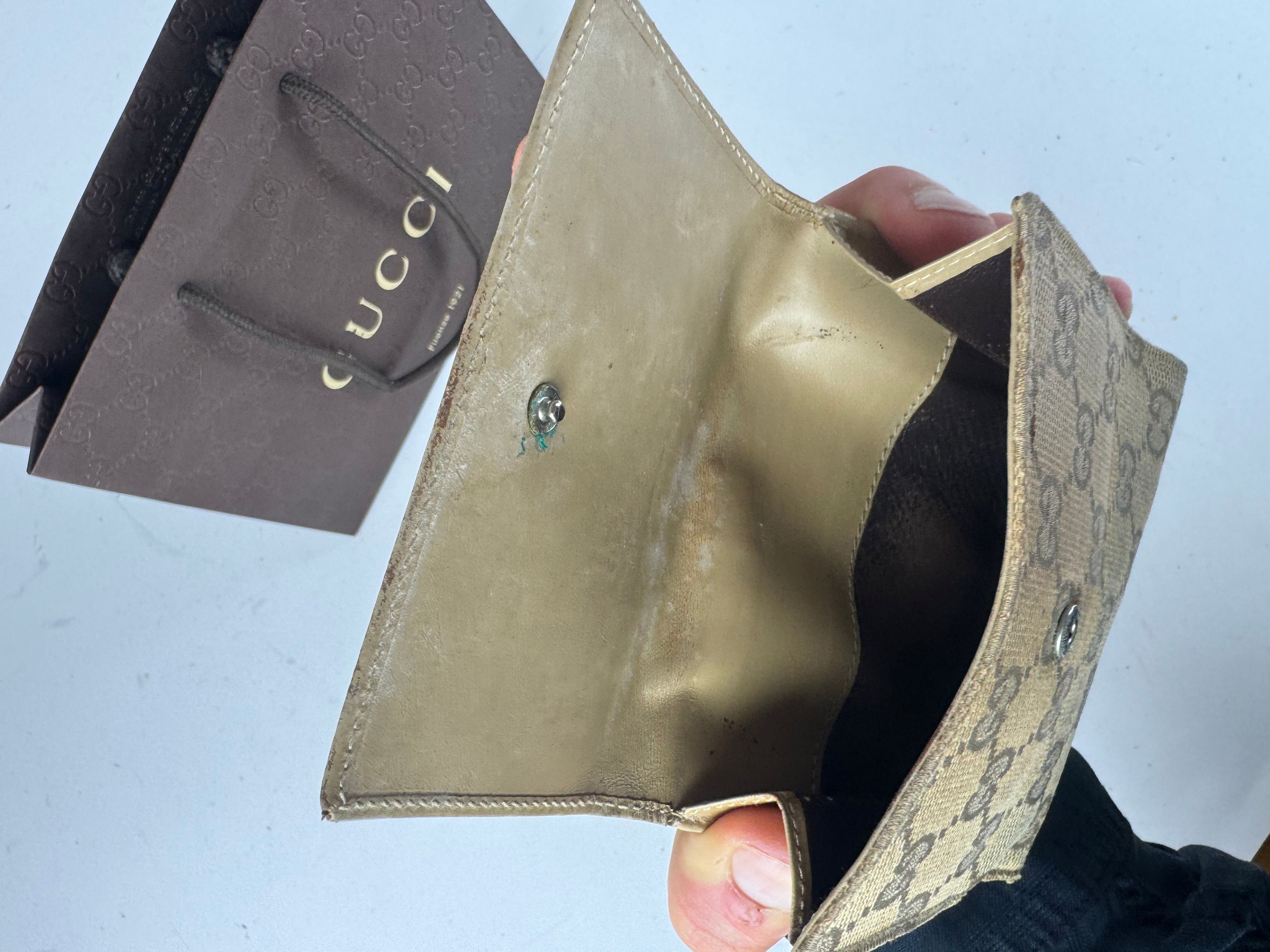 Gucci Vintage Monogram Leatjer Jackie Wallet Beige Size ONE SIZE - 7 Thumbnail