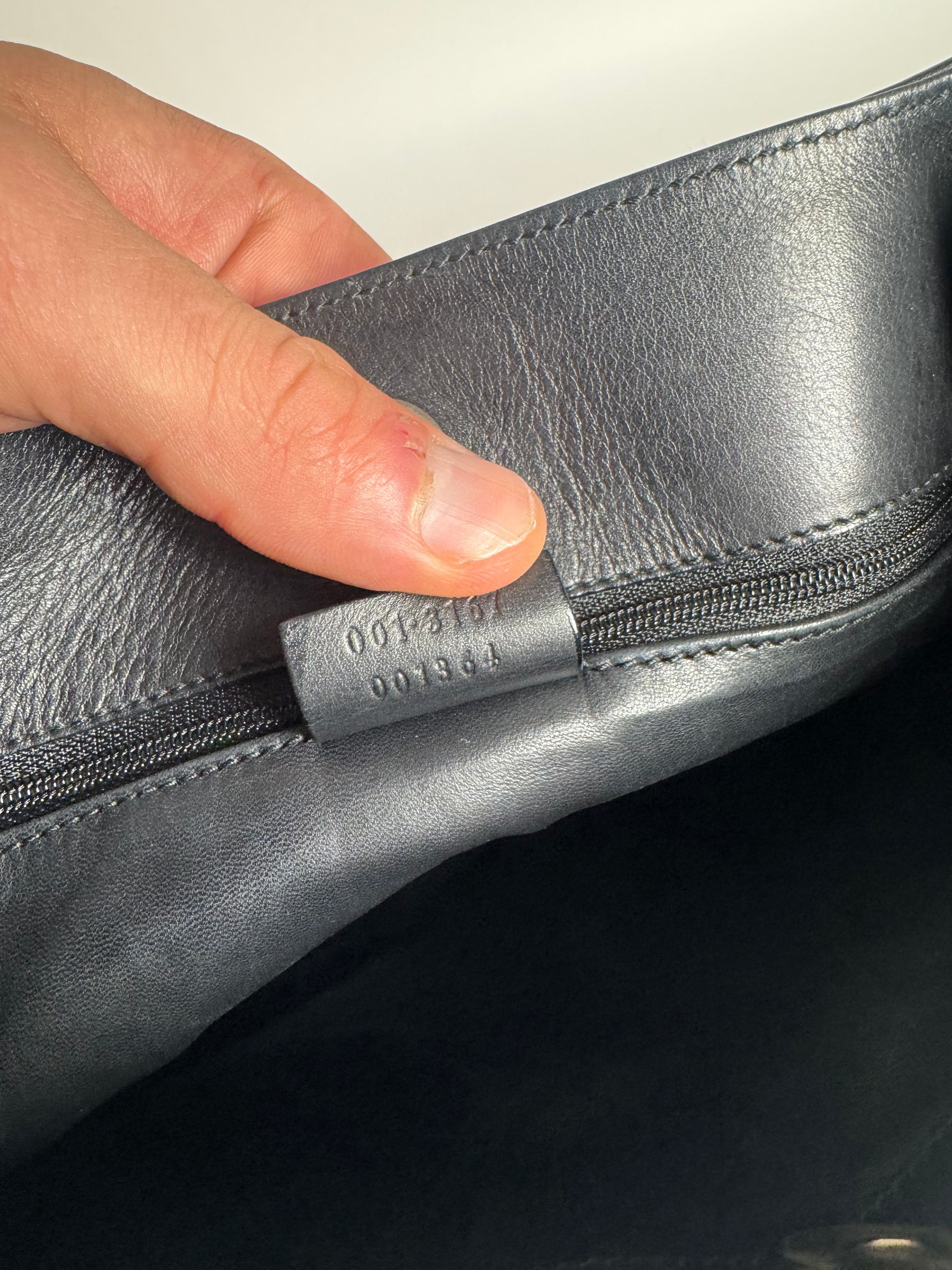 Gucci Vintage Leather Handbag Black Size ONE SIZE - 7 Thumbnail