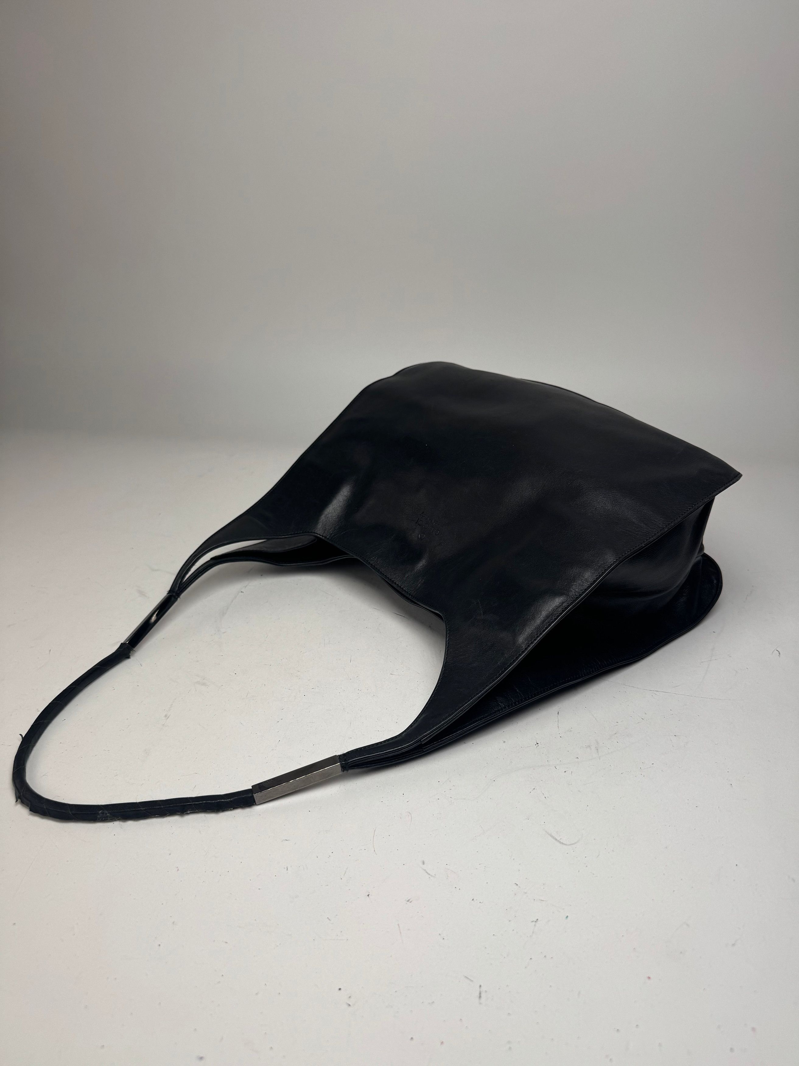 Gucci Vintage Leather Handbag Black Size ONE SIZE - 11 Thumbnail