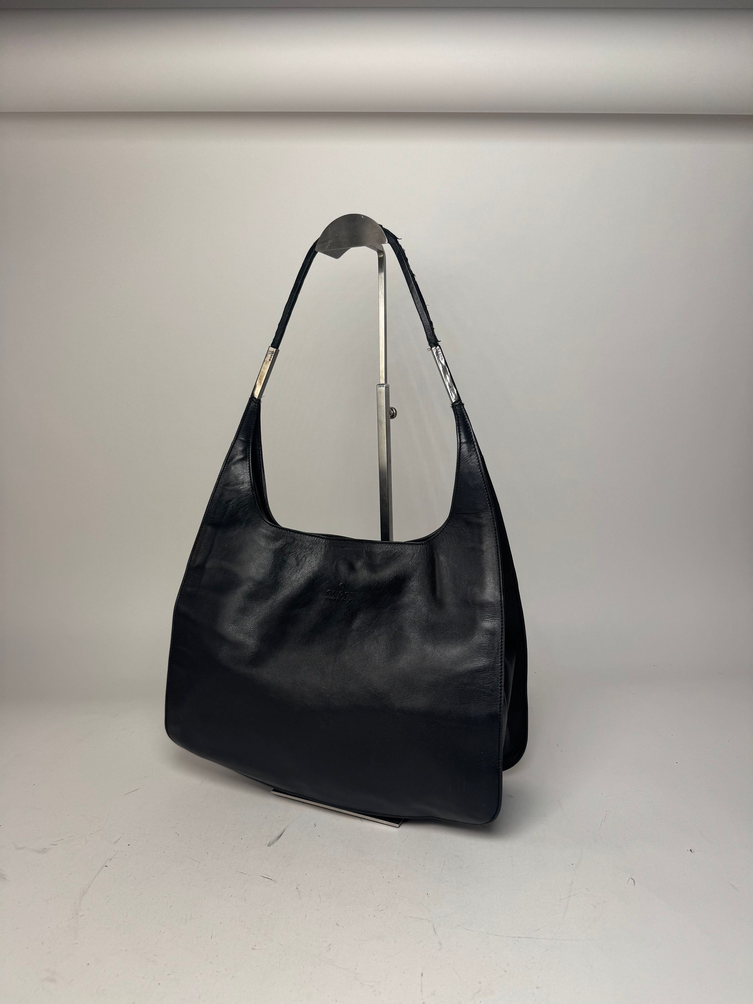 Gucci Vintage Leather Handbag Black Size ONE SIZE - 6 Thumbnail