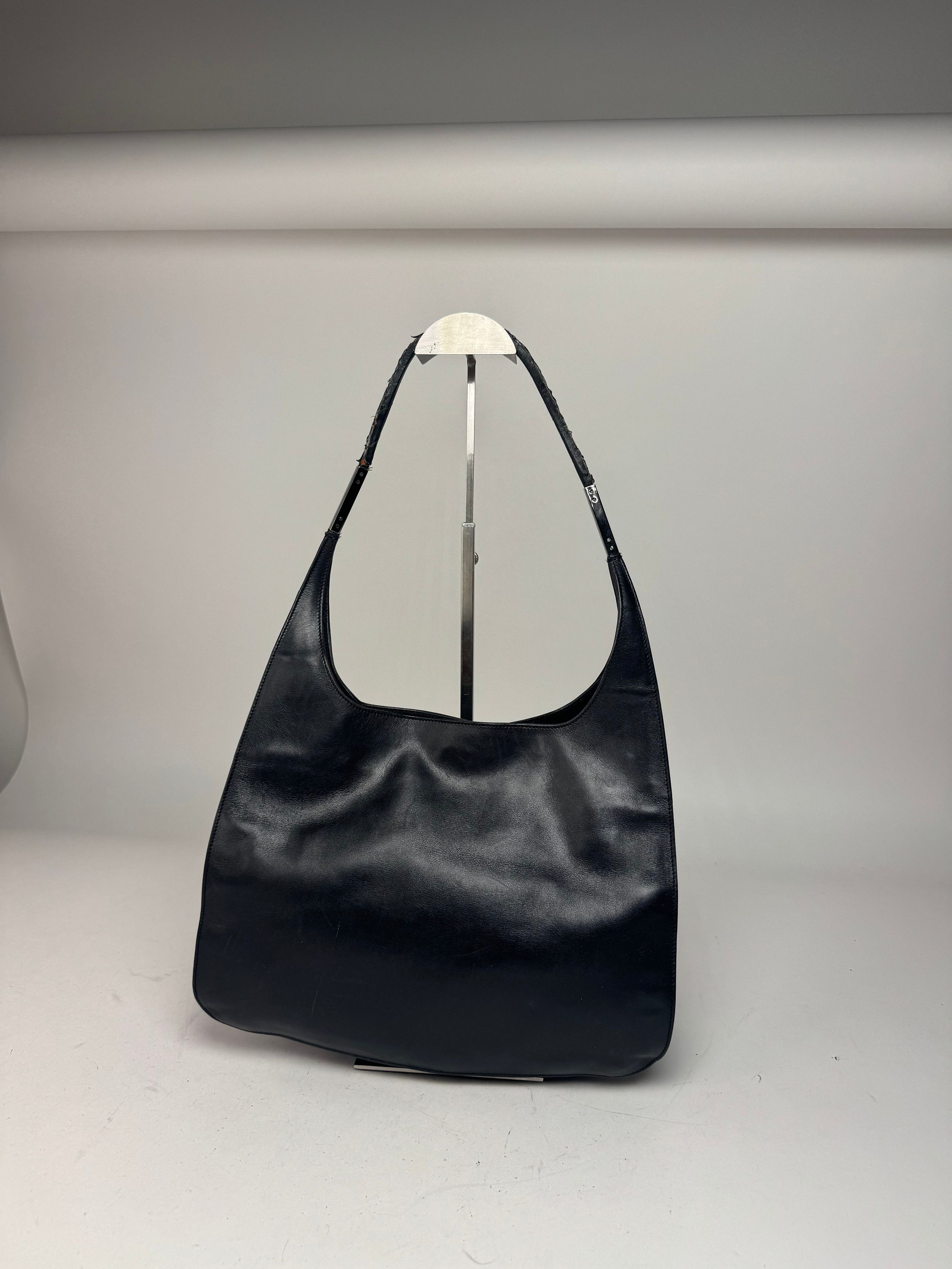 Gucci Vintage Leather Handbag Black Size ONE SIZE - 10 Thumbnail