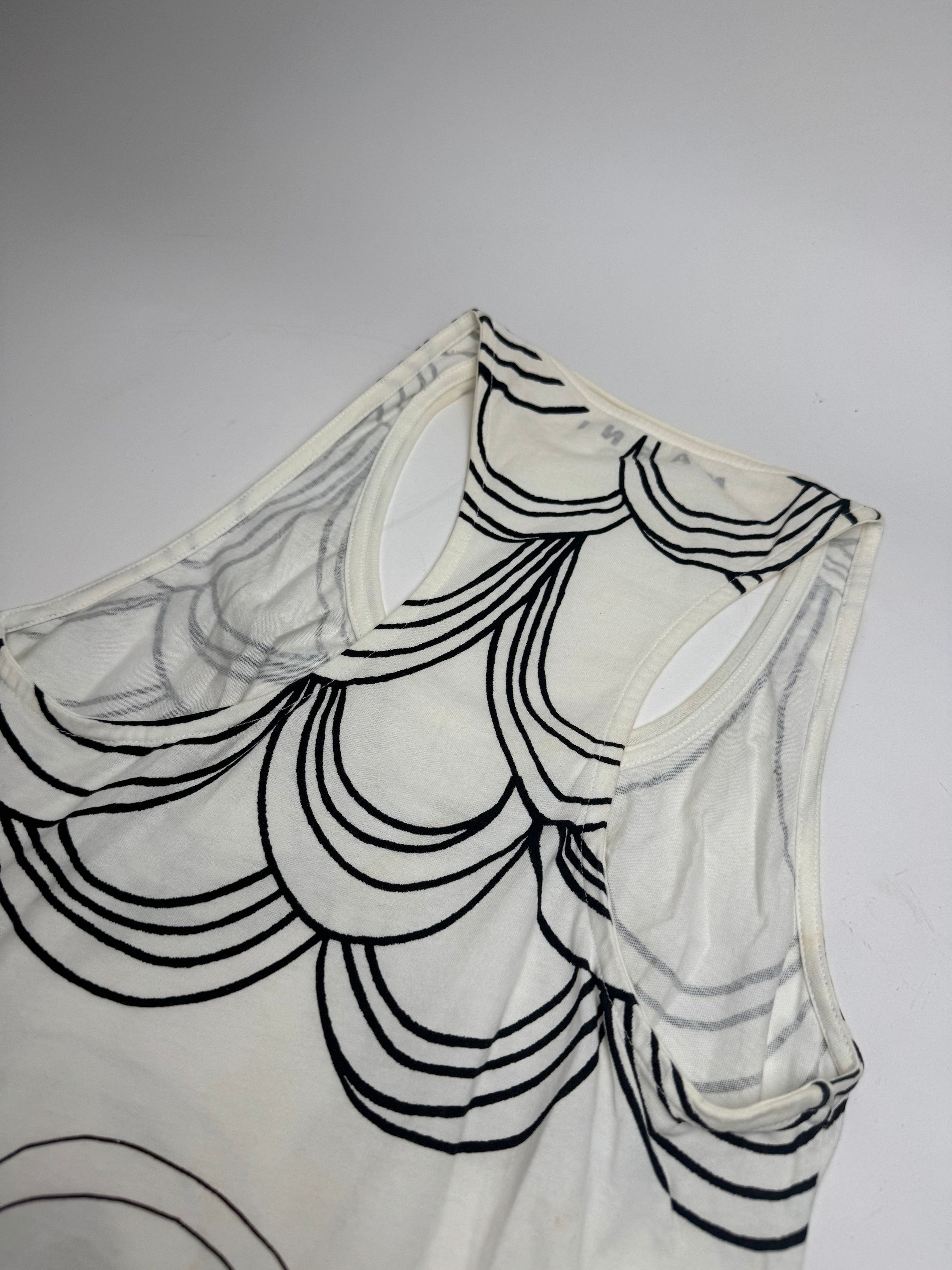 Marni Vintage Top White Black 38/M Size S / US 4 / IT 40 - 10 Thumbnail