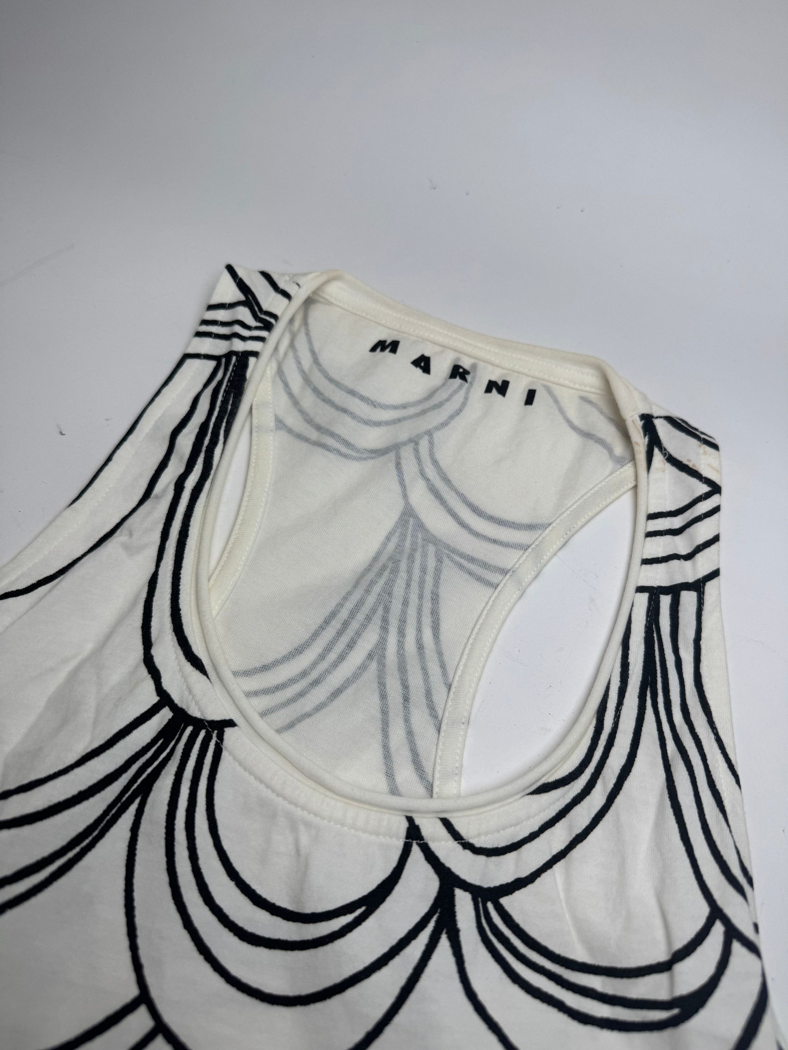 Marni Vintage Top White Black 38/M Size S / US 4 / IT 40 - 5 Thumbnail