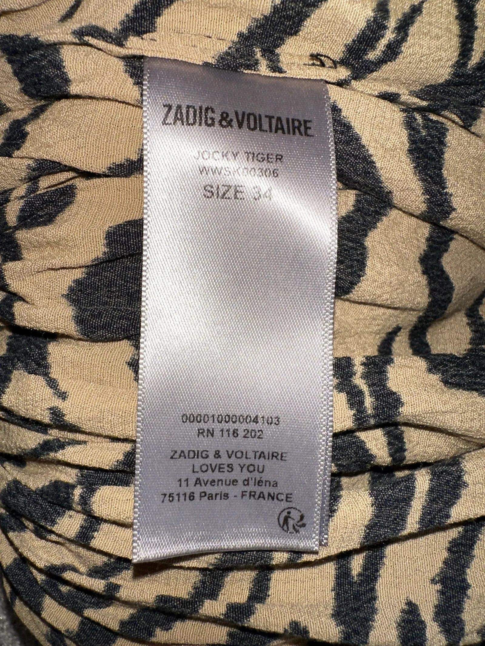 Zadig & Voltaire Zadig & Voltaire Jockey Tiger Skirt Skirt Size 25" / US 0 / IT 36 - 4 Thumbnail