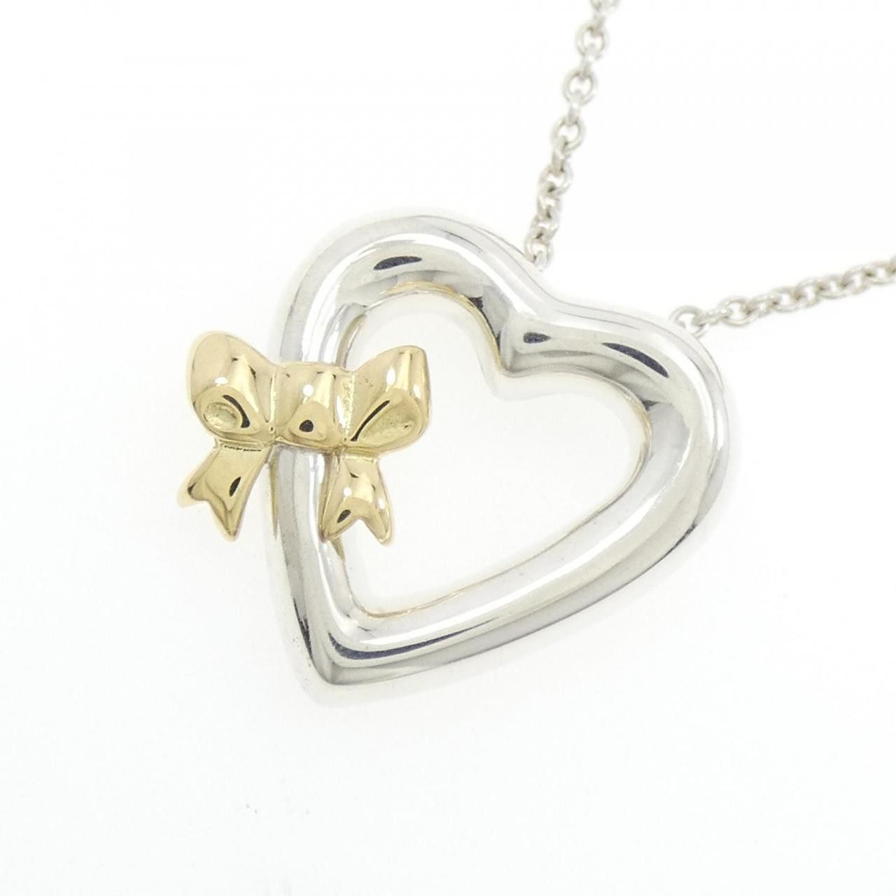 Tiffany & Co. Tiffany & Co. Tiffany 925/750YG Heart Ribbon Necklace Metal Necklace DUTY FREE for USA Size ONE SIZE - 3 Thumbnail