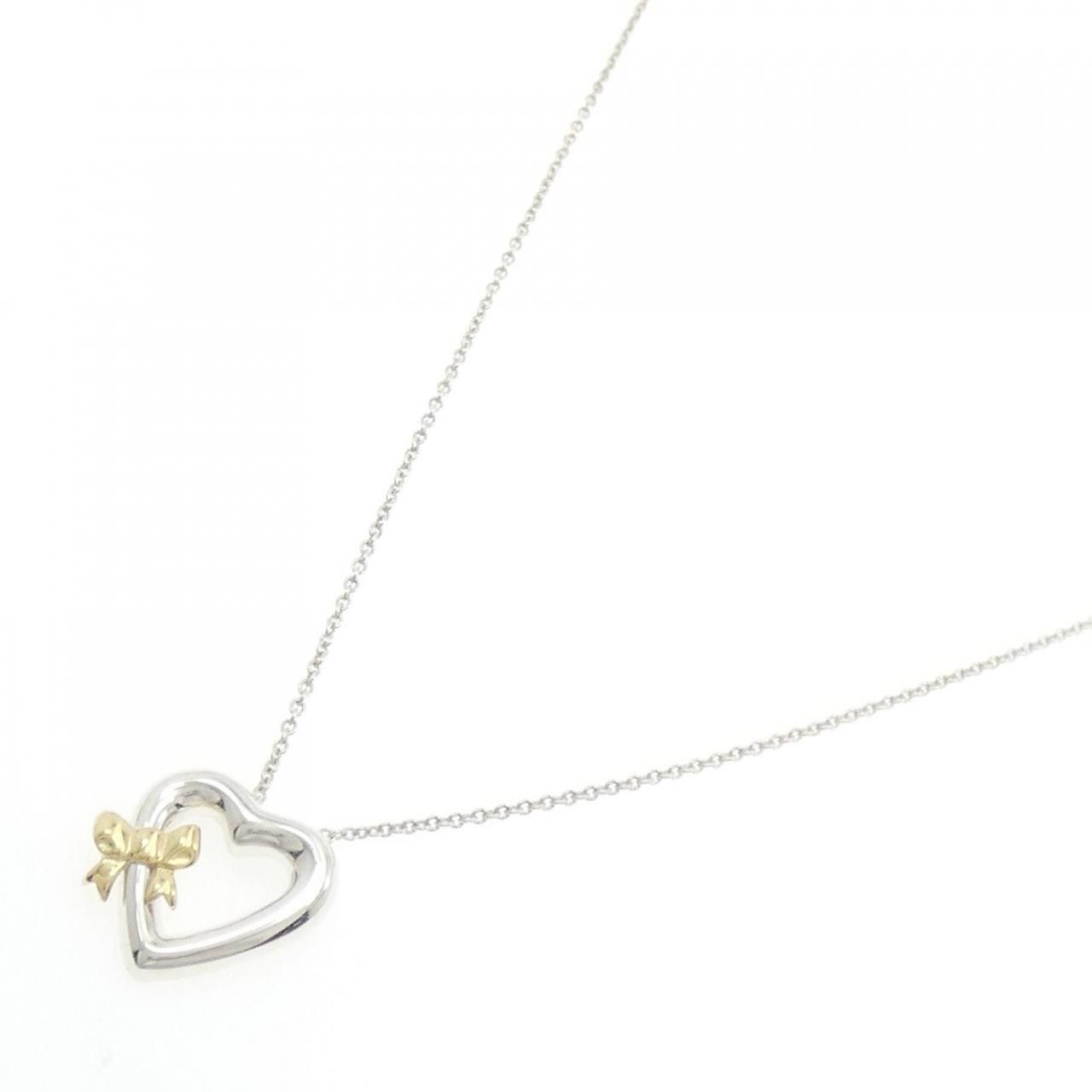 Tiffany & Co. Tiffany & Co. Tiffany 925/750YG Heart Ribbon Necklace Metal Necklace DUTY FREE for USA Size ONE SIZE - 2 Thumbnail