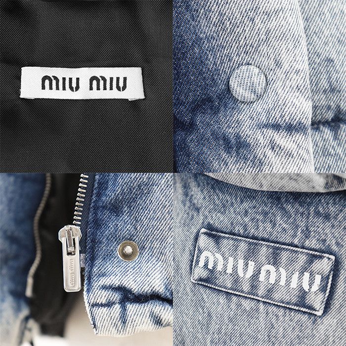 Miu Miu Miu Miu Miu Miu Denim Down 2way Jacket Denim Outerwear DUTY FREE for USA Size ONE SIZE - 9 Thumbnail