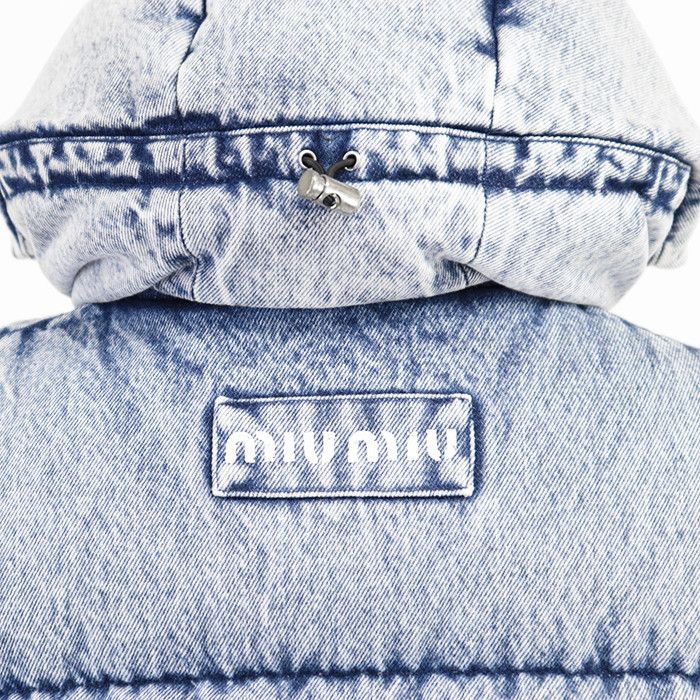Miu Miu Miu Miu Miu Miu Denim Down 2way Jacket Denim Outerwear DUTY FREE for USA Size ONE SIZE - 5 Thumbnail