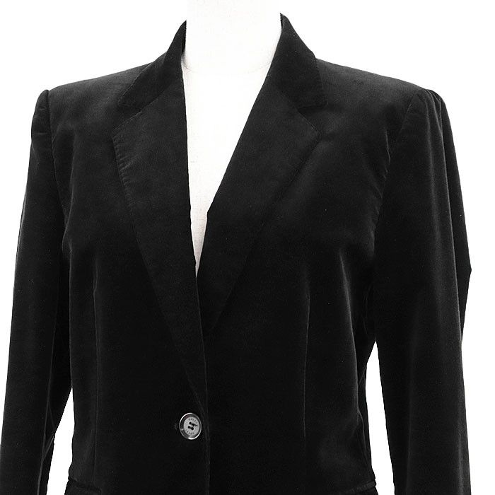 Gucci Gucci Gucci Velour Cotton Blend Tailored Jacket Cotton Outerwear DUTY FREE for USA Size ONE SIZE - 2 Thumbnail