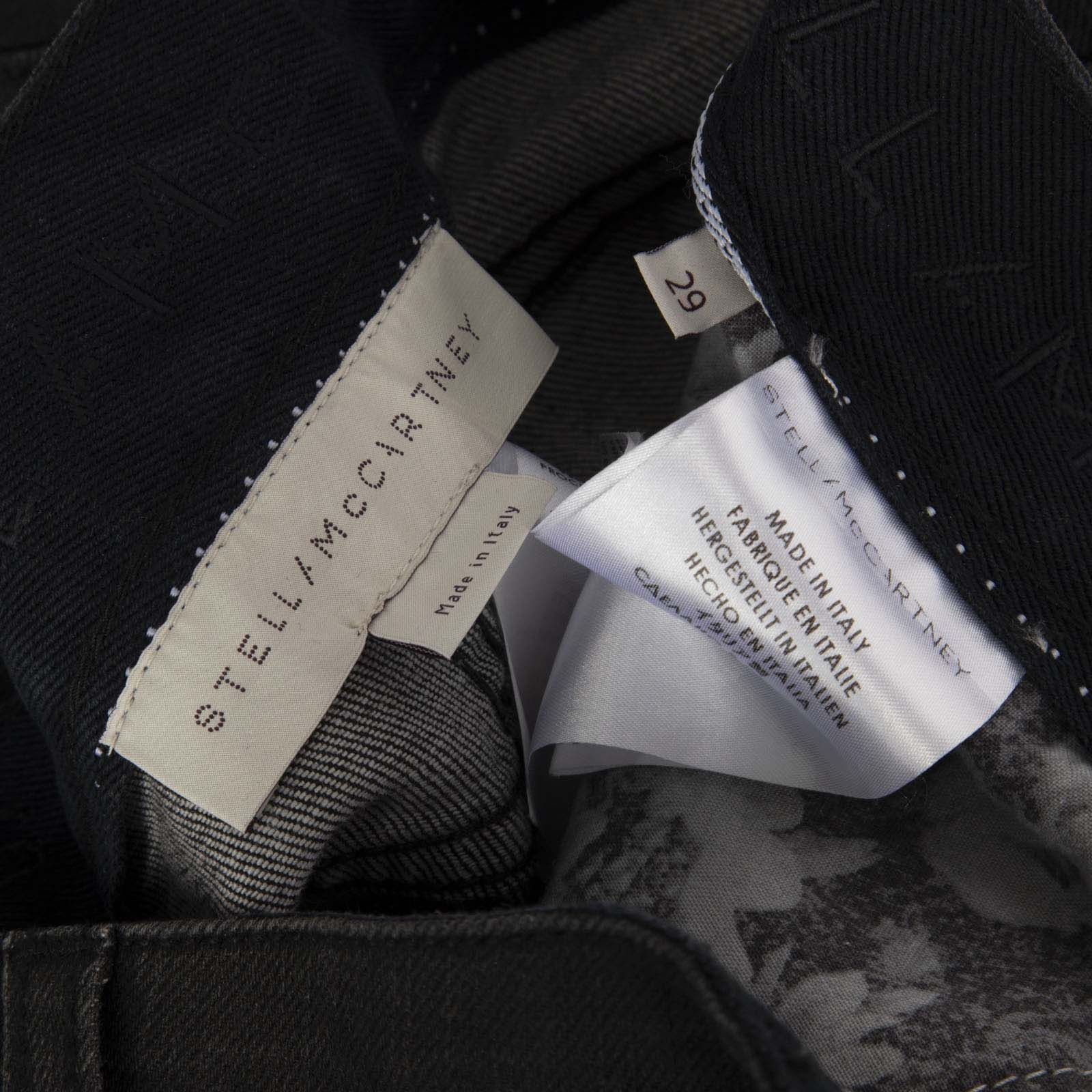 Stella McCartney Black Faded Zip Detail Jeans Size 30" / US 8 / IT 44 - 4 Thumbnail