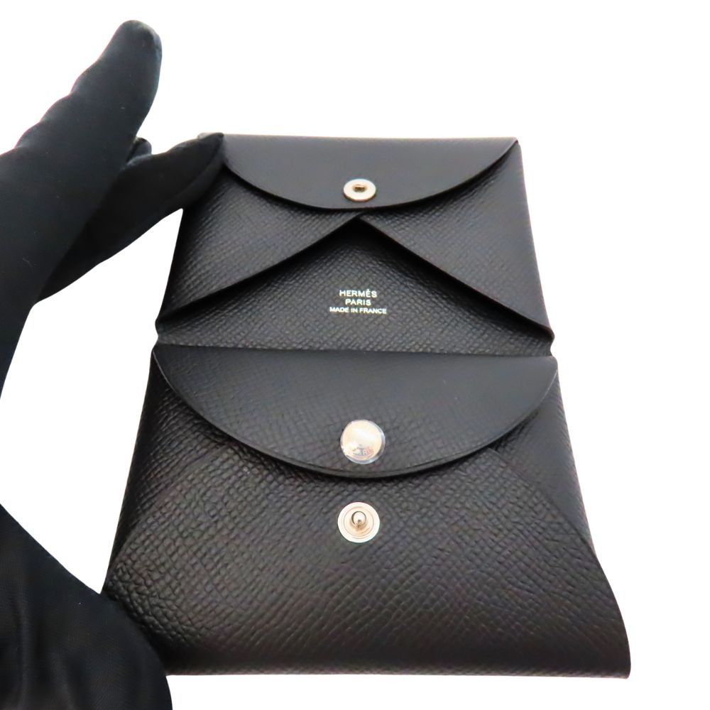 Hermes Hermes Hermes Calvi Duo Epsom Card Coin Case Leather Card Case Stamp B (2023) DUTY FREE for USA Size ONE SIZE - 4 Thumbnail