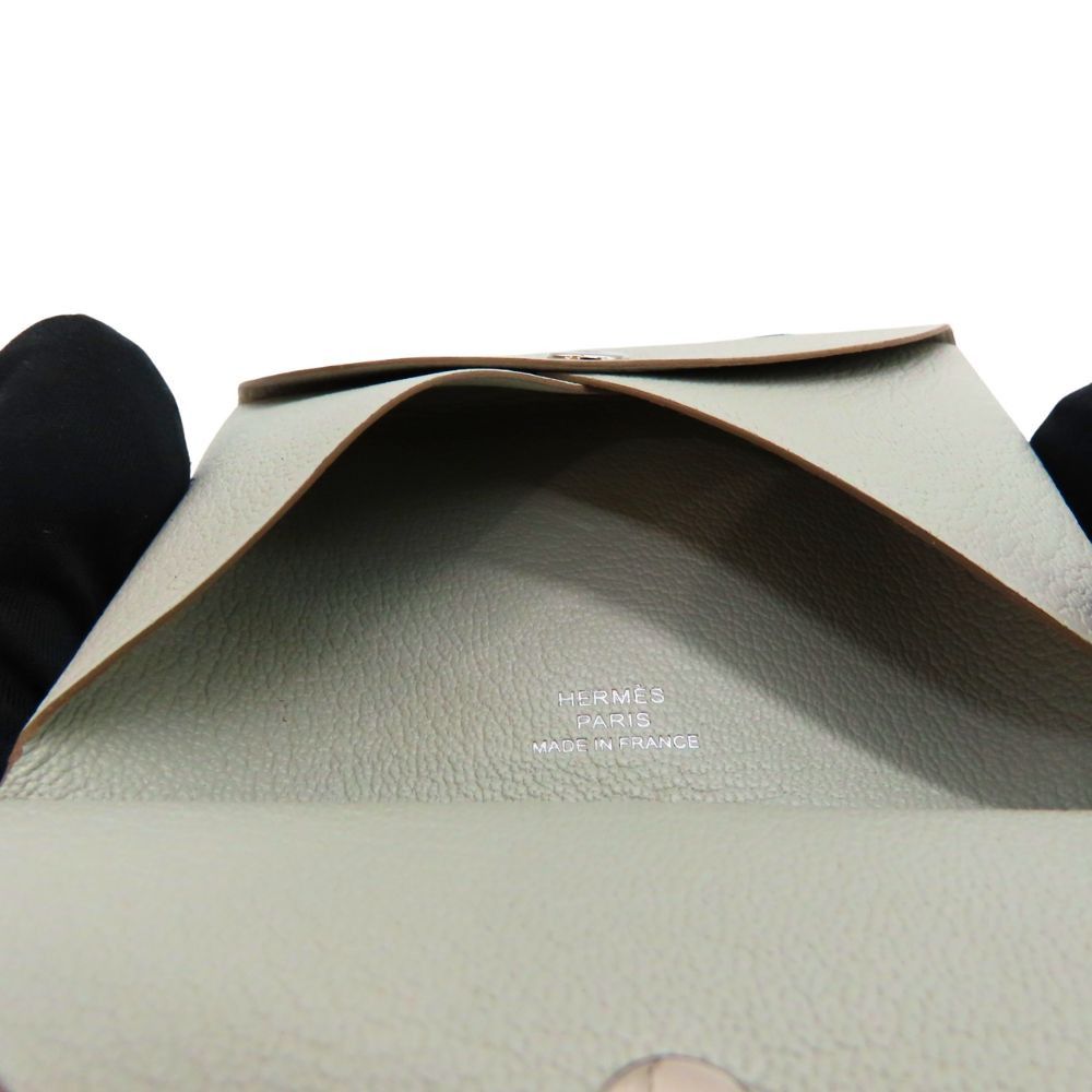 Hermes Hermes Hermes Calvi Duo Chevre Card Case Coin Case Leather Coin Case Stamp W (2024) DUTY FREE for USA Size ONE SIZE - 7 Thumbnail