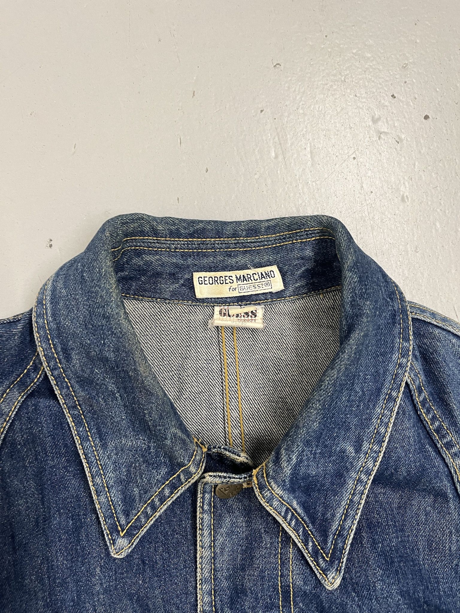 Georges Marciano × Guess Vintage Guess Georges Marciano Denim Long Jacket Size L Size US L / EU 52-54 / 3 - 2 Thumbnail