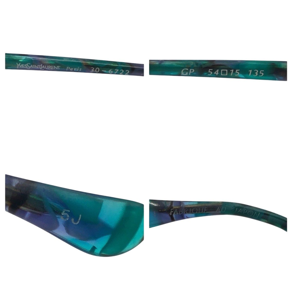 Yves Saint Laurent Yves Saint Laurent Yves Saint Laurent Metal Sunglasses Frame Metal Glasses CP 54◻︎15 135 30-6722 DUTY FREE for USA Size ONE SIZE - 8 Thumbnail