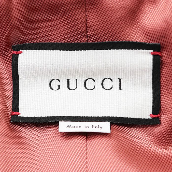 Gucci Gucci Gucci Interlocking Button Wool Bouclé Jacket Leather Outerwear DUTY FREE for USA Size ONE SIZE - 9 Thumbnail