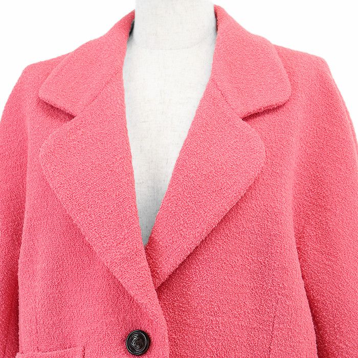 Gucci Gucci Gucci Interlocking Button Wool Bouclé Jacket Leather Outerwear DUTY FREE for USA Size ONE SIZE - 2 Thumbnail