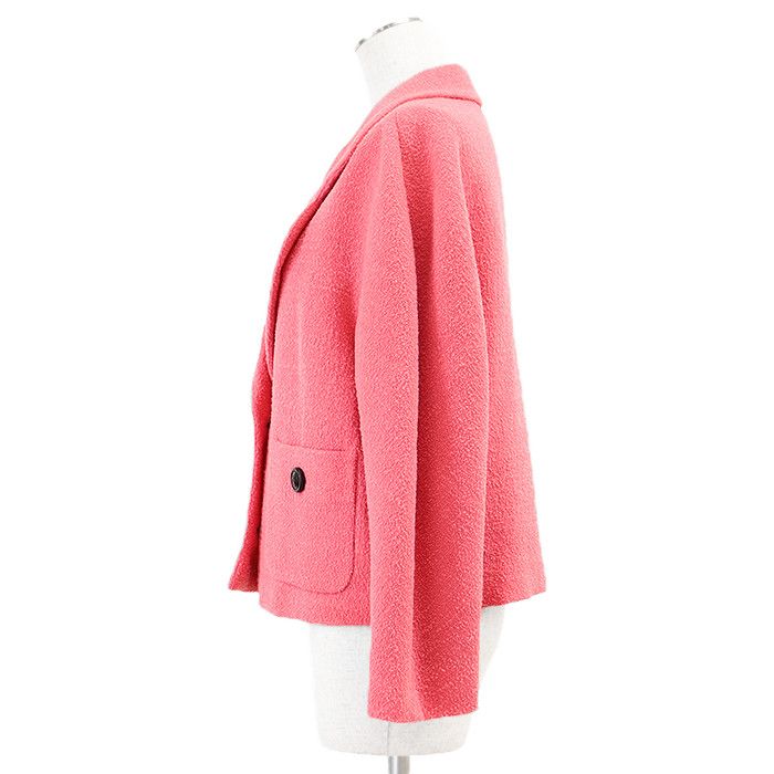 Gucci Gucci Gucci Interlocking Button Wool Bouclé Jacket Leather Outerwear DUTY FREE for USA Size ONE SIZE - 11 Thumbnail