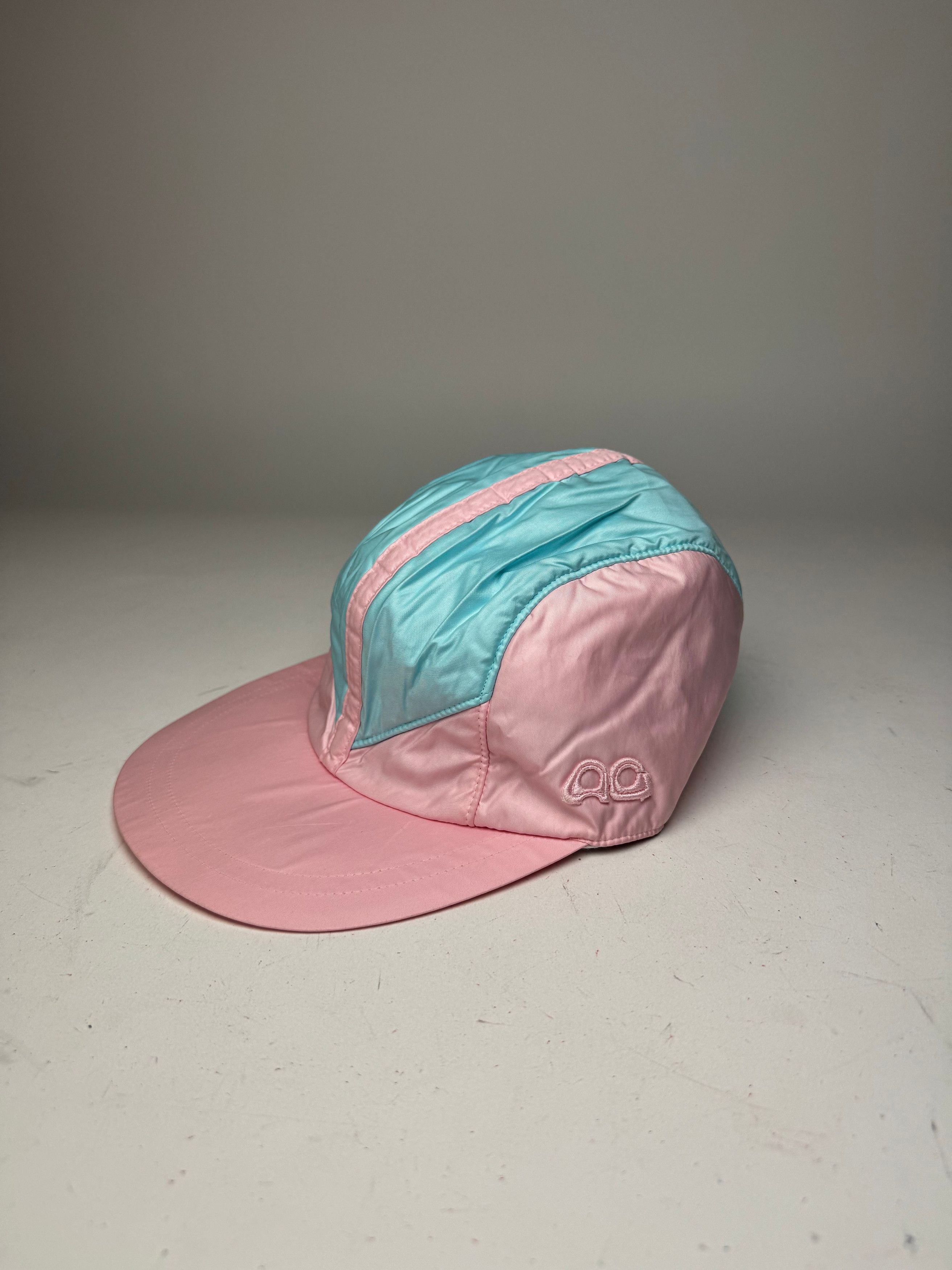 Courreges Vintage Polyester SnapBack Turquoise Pink Size ONE SIZE - 6 Thumbnail