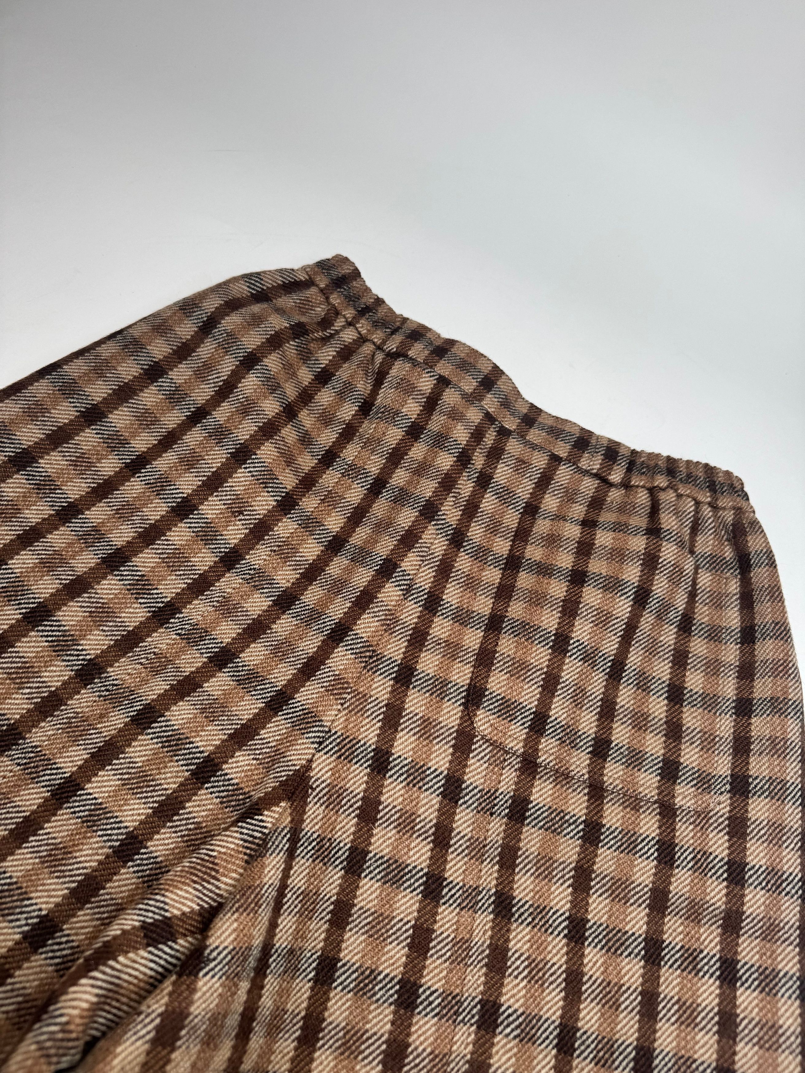 Dior Vintage Checked Wool Shorts M Brown Size 30" / US 8 / IT 44 - 8 Thumbnail
