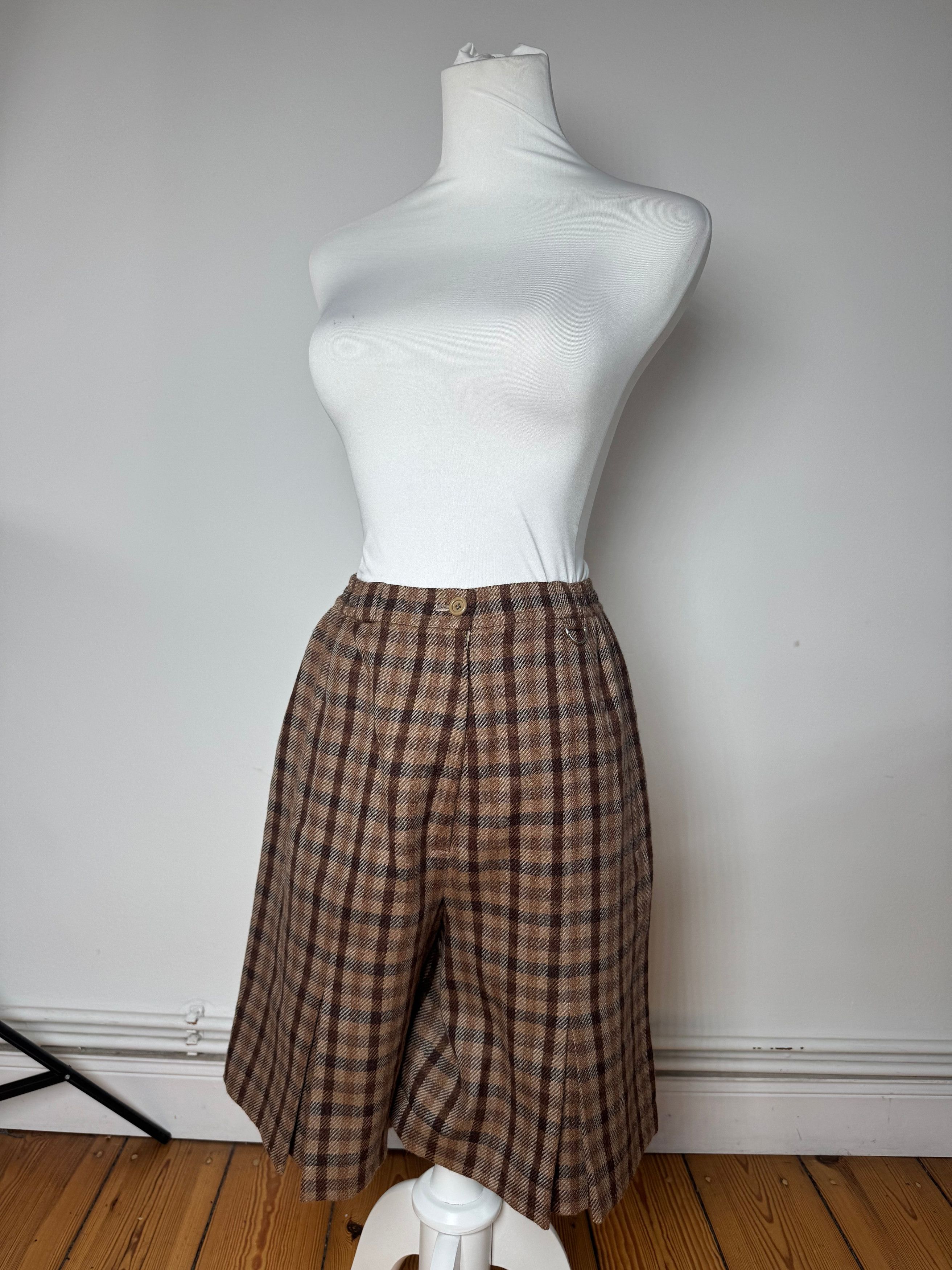 Dior Vintage Checked Wool Shorts M Brown Size 30" / US 8 / IT 44 - 12 Thumbnail