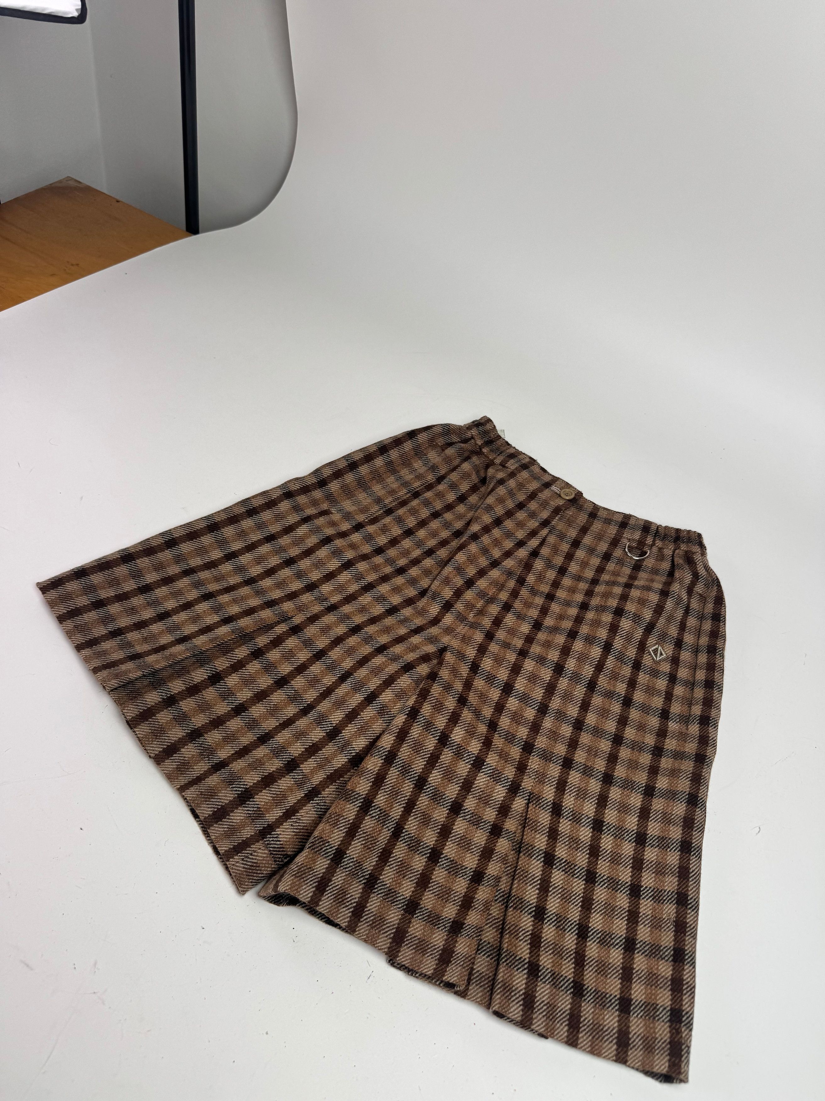 Dior Vintage Checked Wool Shorts M Brown Size 30" / US 8 / IT 44 - 3 Thumbnail