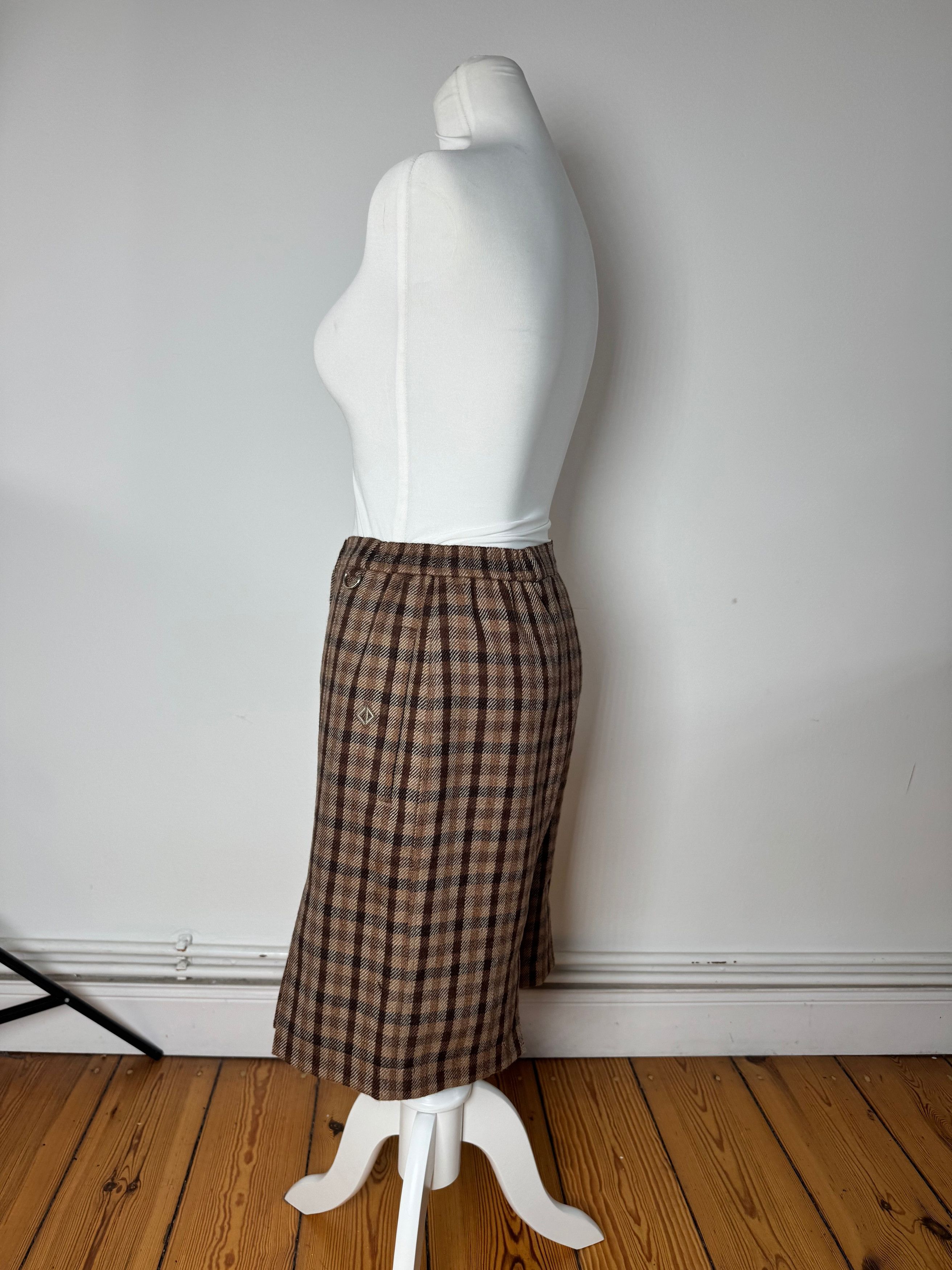 Dior Vintage Checked Wool Shorts M Brown Size 30" / US 8 / IT 44 - 13 Thumbnail