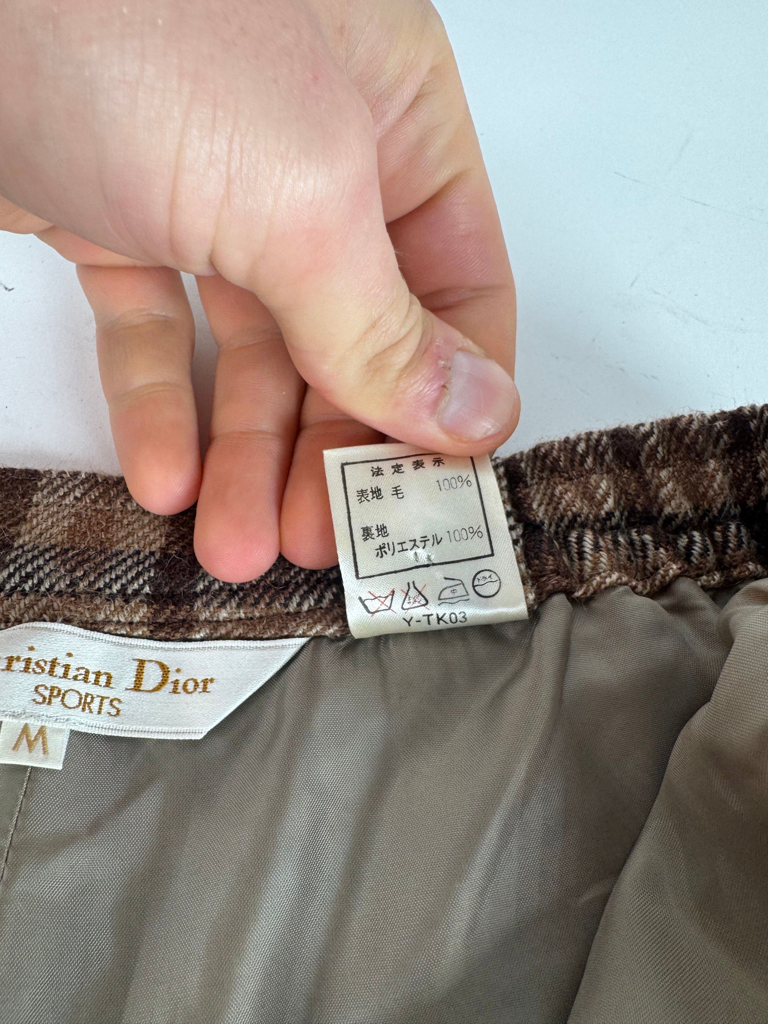 Dior Vintage Checked Wool Shorts M Brown Size 30" / US 8 / IT 44 - 11 Thumbnail