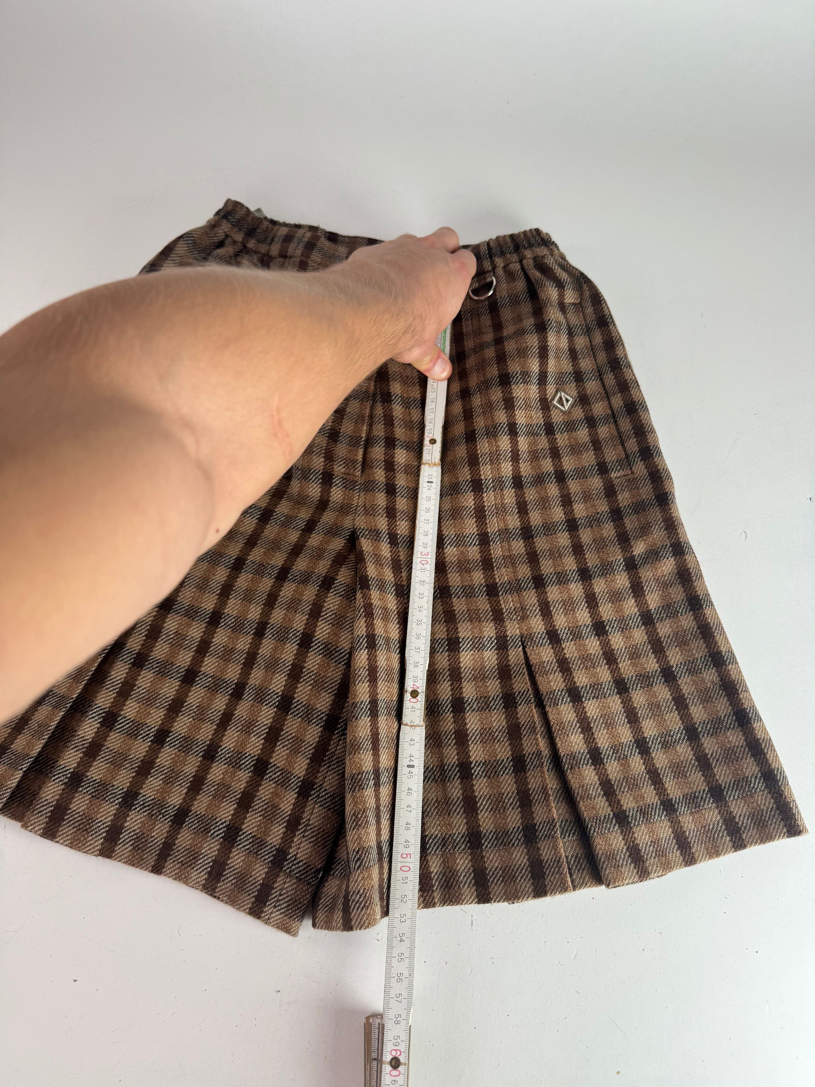 Dior Vintage Checked Wool Shorts M Brown Size 30" / US 8 / IT 44 - 5 Thumbnail