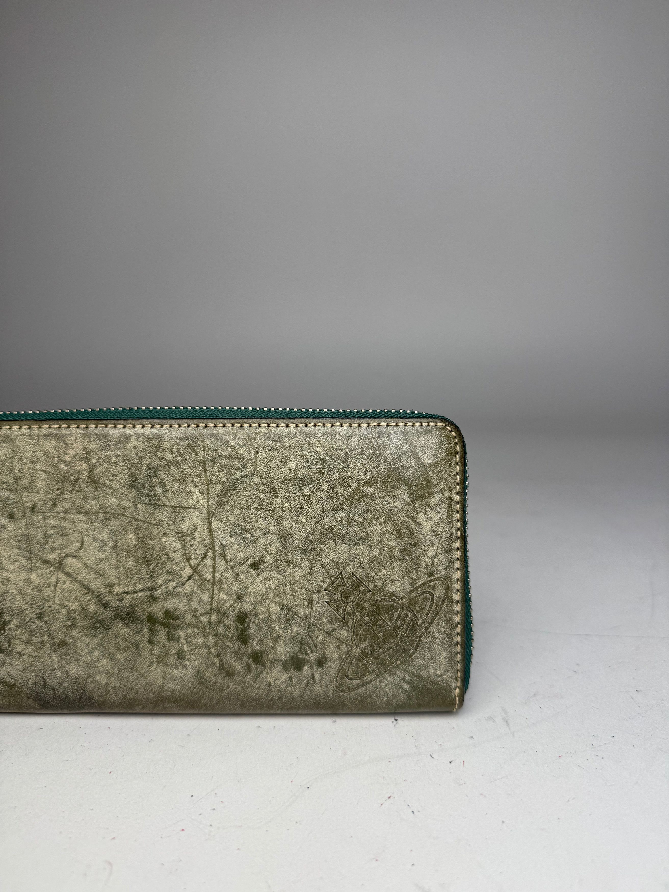 Vivienne Westwood Vintage Zippy Leather Wallet Grey Black Size ONE SIZE - 5 Thumbnail